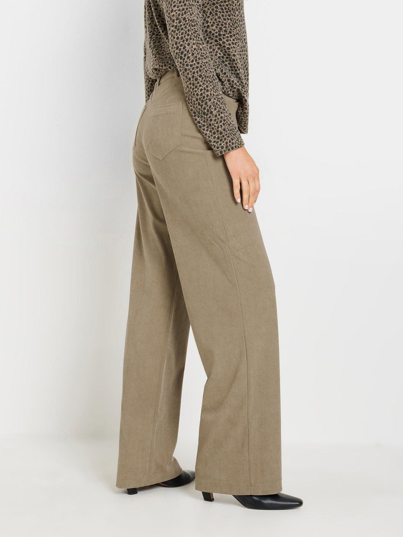 Image 2 of 4 of Long Tall Sally Cord Wide Leg Jean 36" - Natural