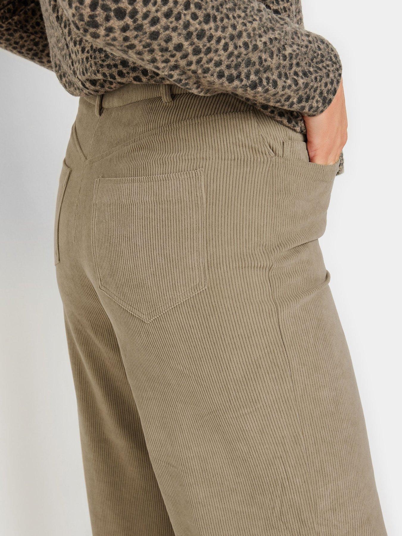 Image 4 of 4 of Long Tall Sally Cord Wide Leg Jean 36" - Natural