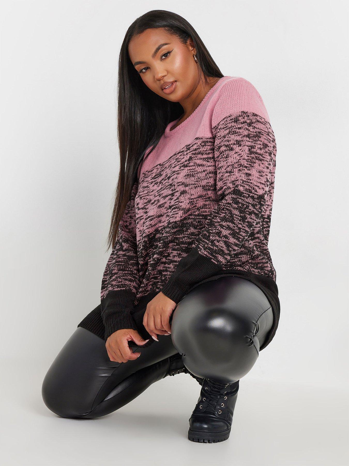 undefined Curve Colourblock 4 Panel Jumper - Pink