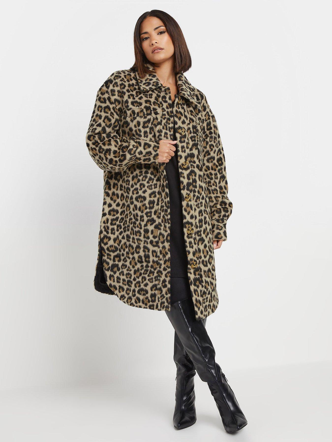  image of pixiegirl-petite-animal-longline-shacket