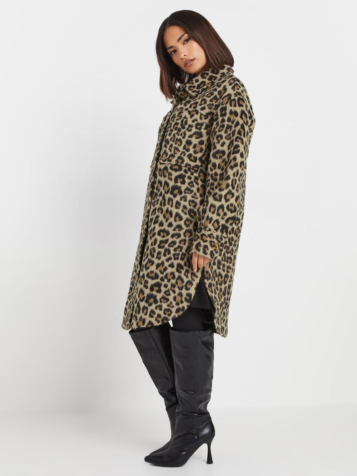  image of pixiegirl-petite-animal-longline-shacket