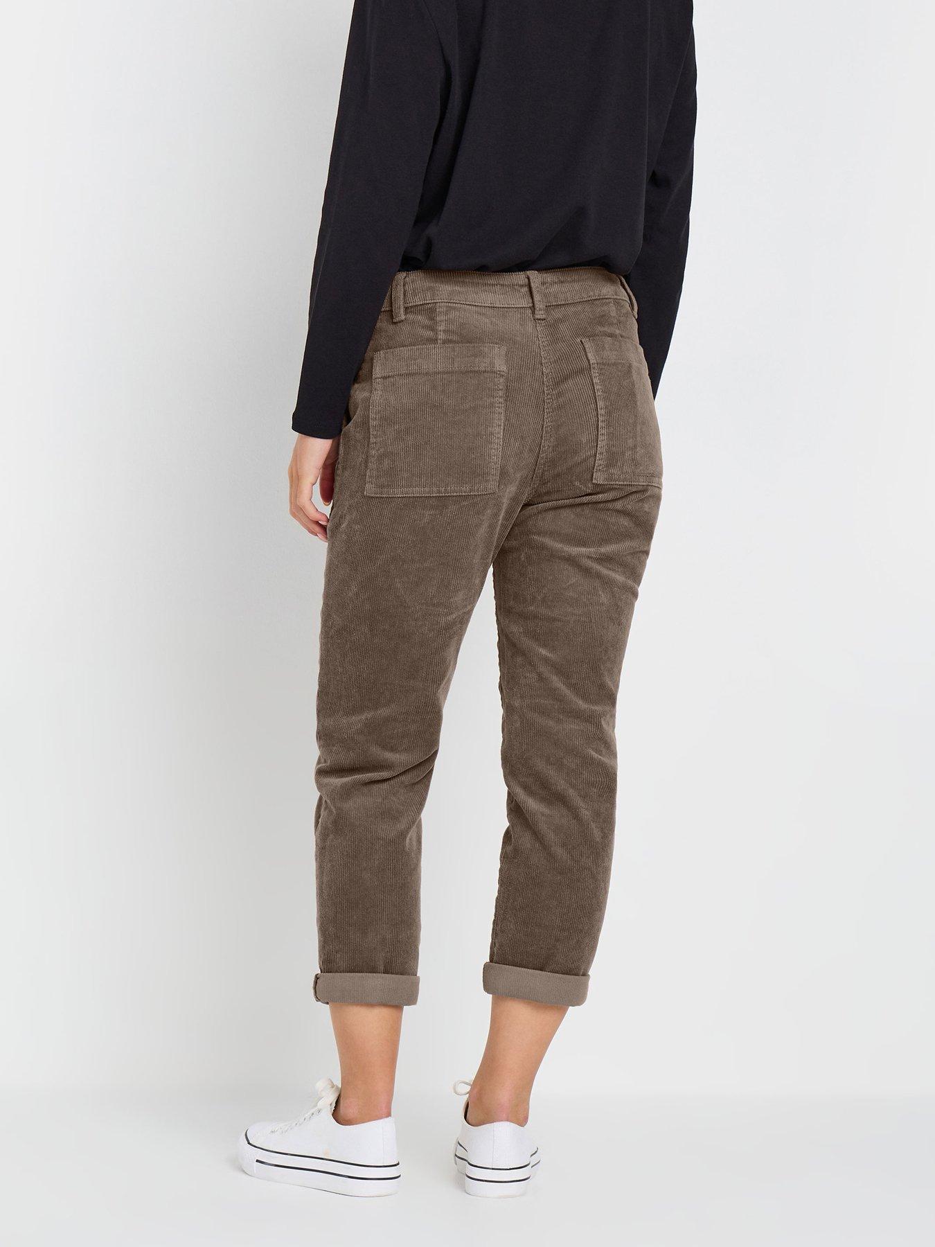  image of mco-petite-carpenter-cord-trousers-brown