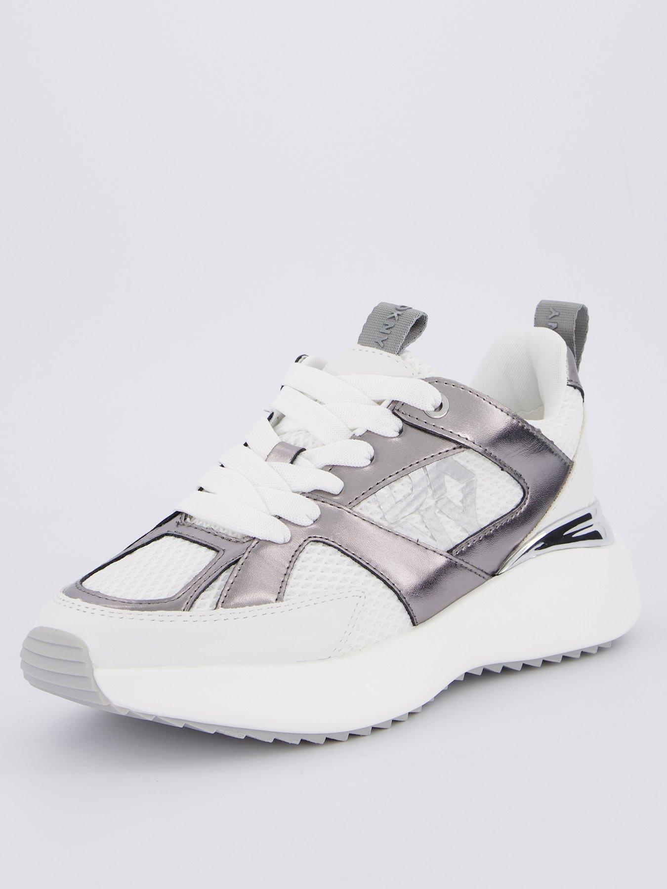  image of dkny-zofi-lace-up-sneakers-white