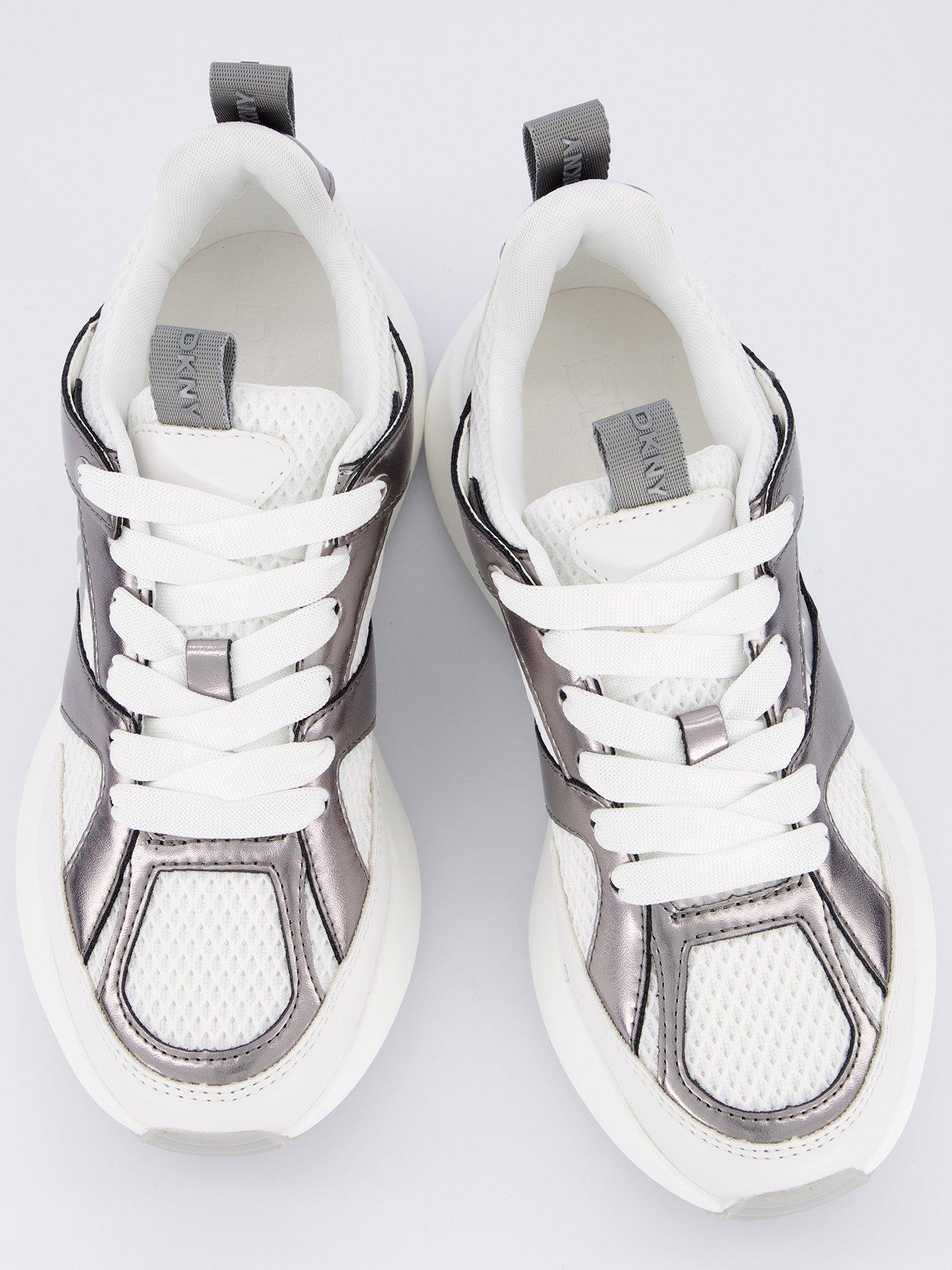  image of dkny-zofi-lace-up-sneakers-white