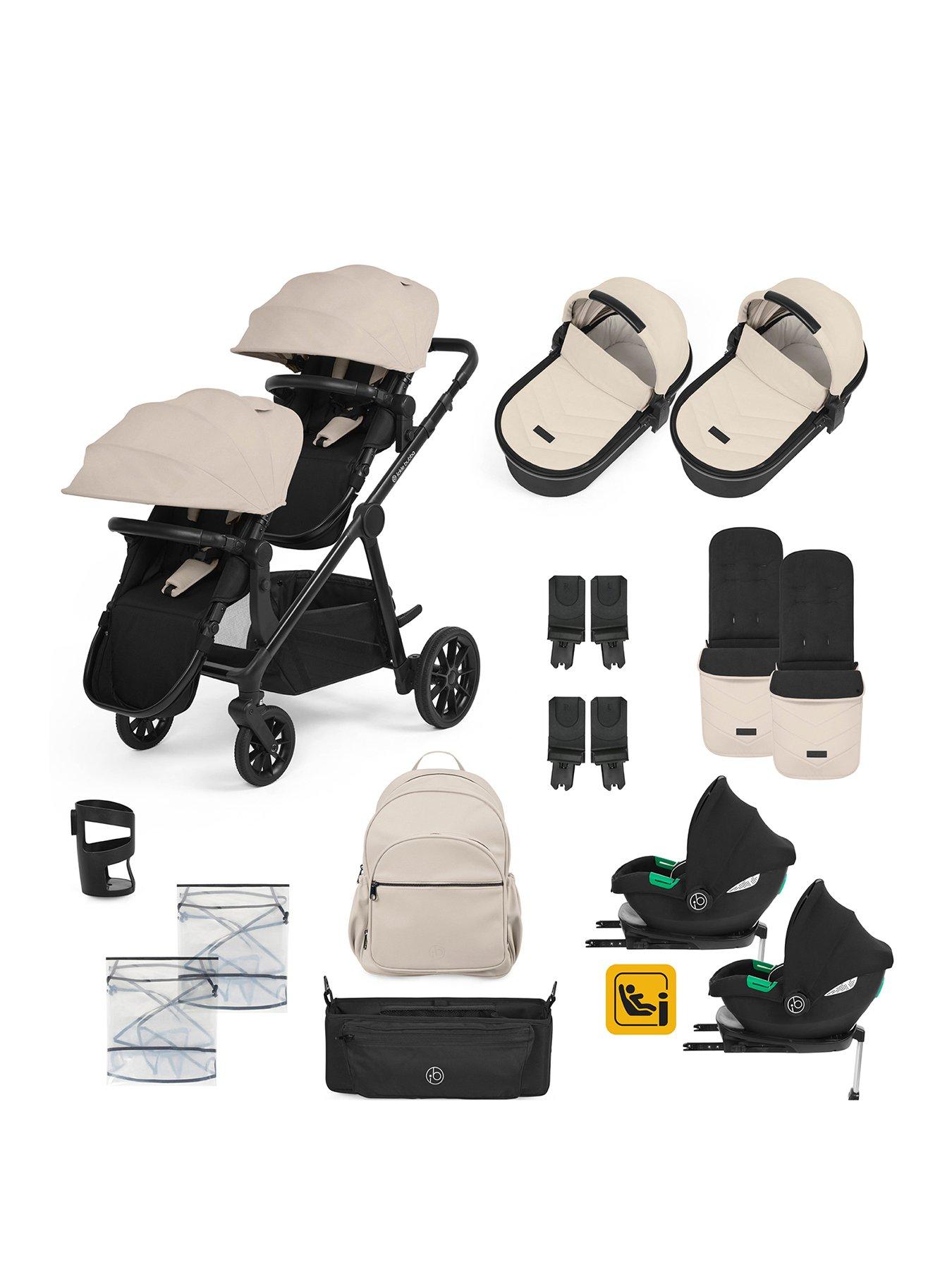 ickle-bubba-virgo-twin-18-piece-travel-system-with-i-size-cirrus-car-seats-amp-isofix-bases-black-stone-black