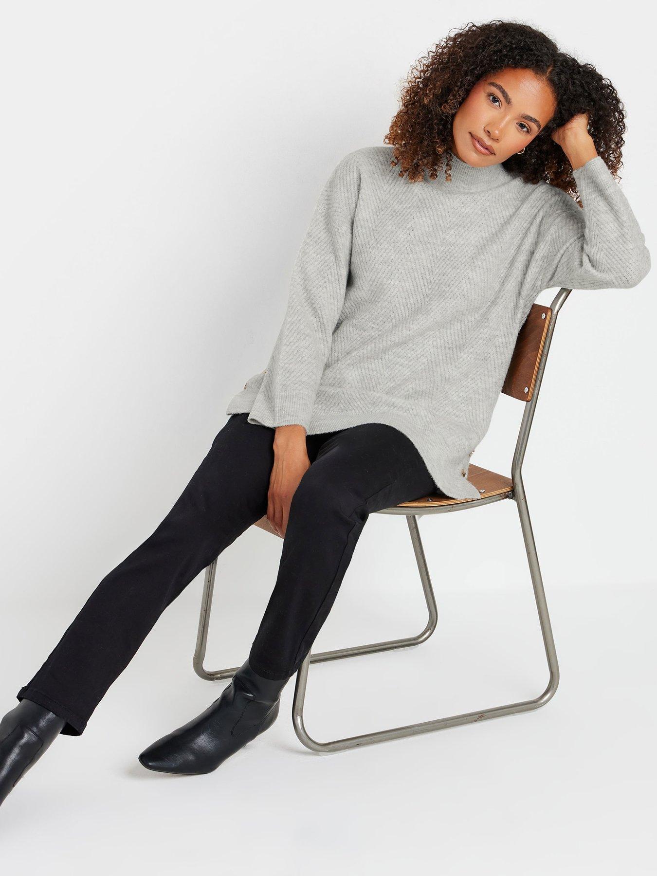  image of mco-chevron-stitch-jumper-grey