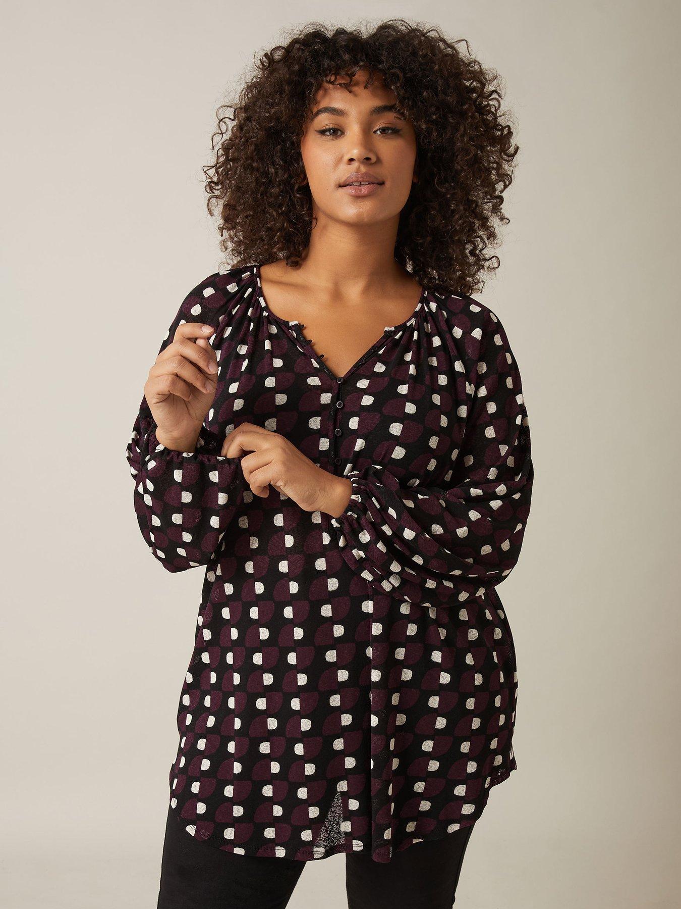 undefined Printed Gypsy Blouse - Red