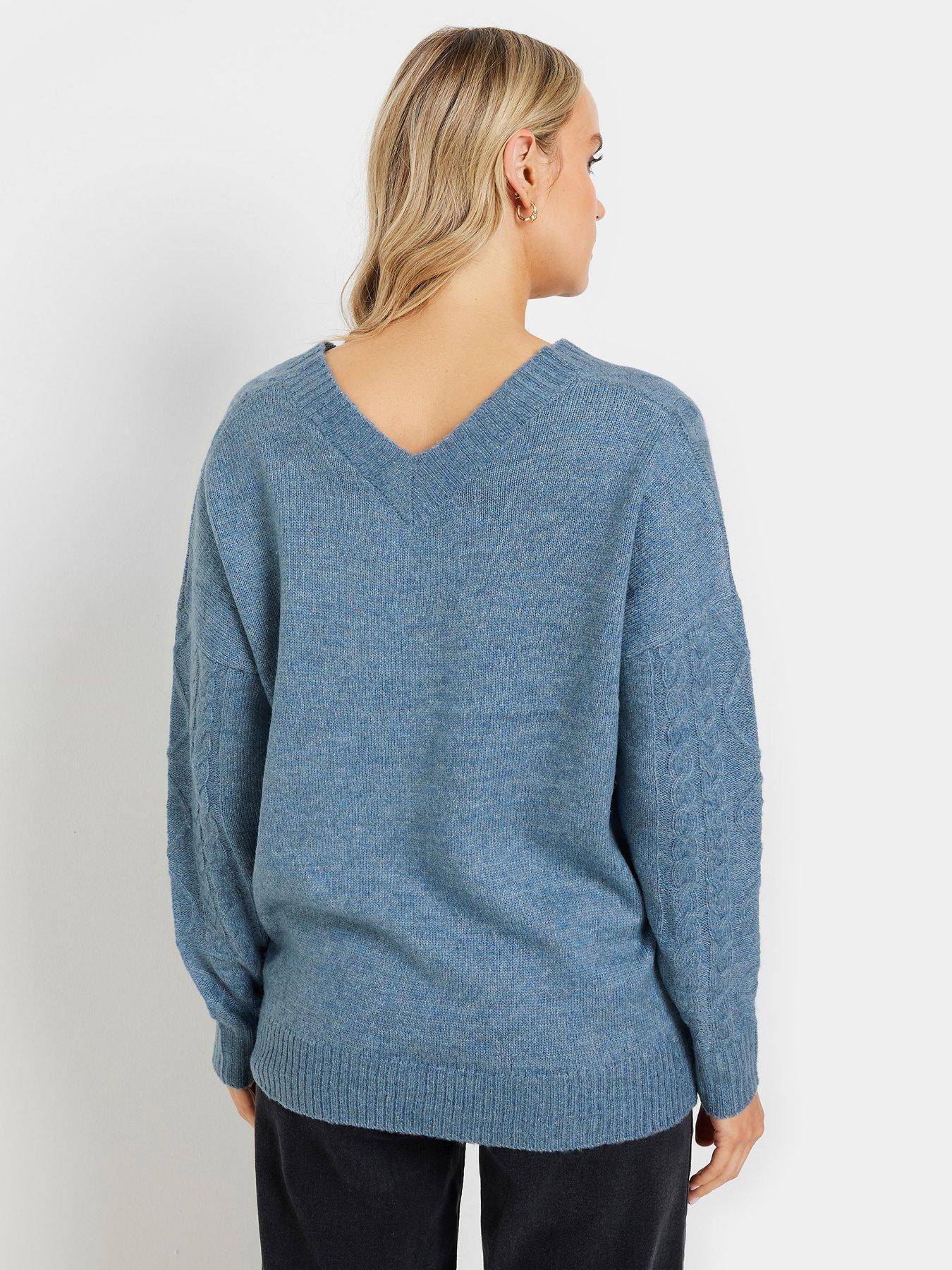 Image 2 of 4 of Long Tall Sally Tall V Front Jumper - Blue