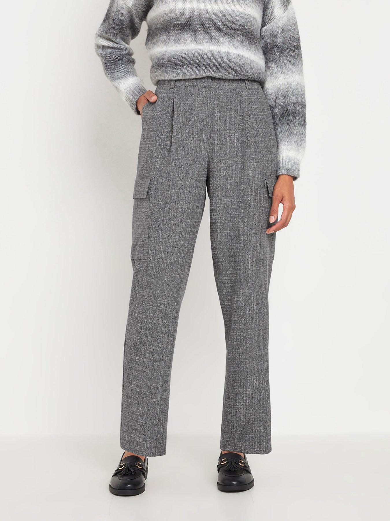 undefined Petite Textured Cargo - Grey
