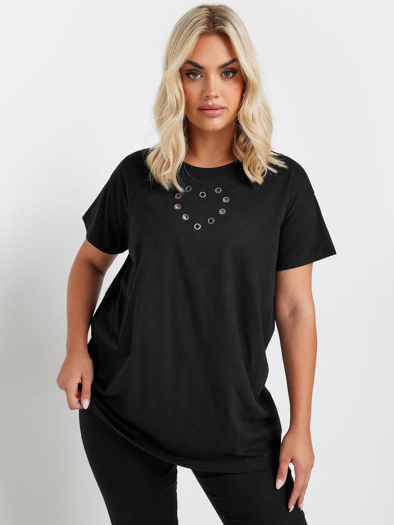 undefined Curve Placement T-shirt - Black