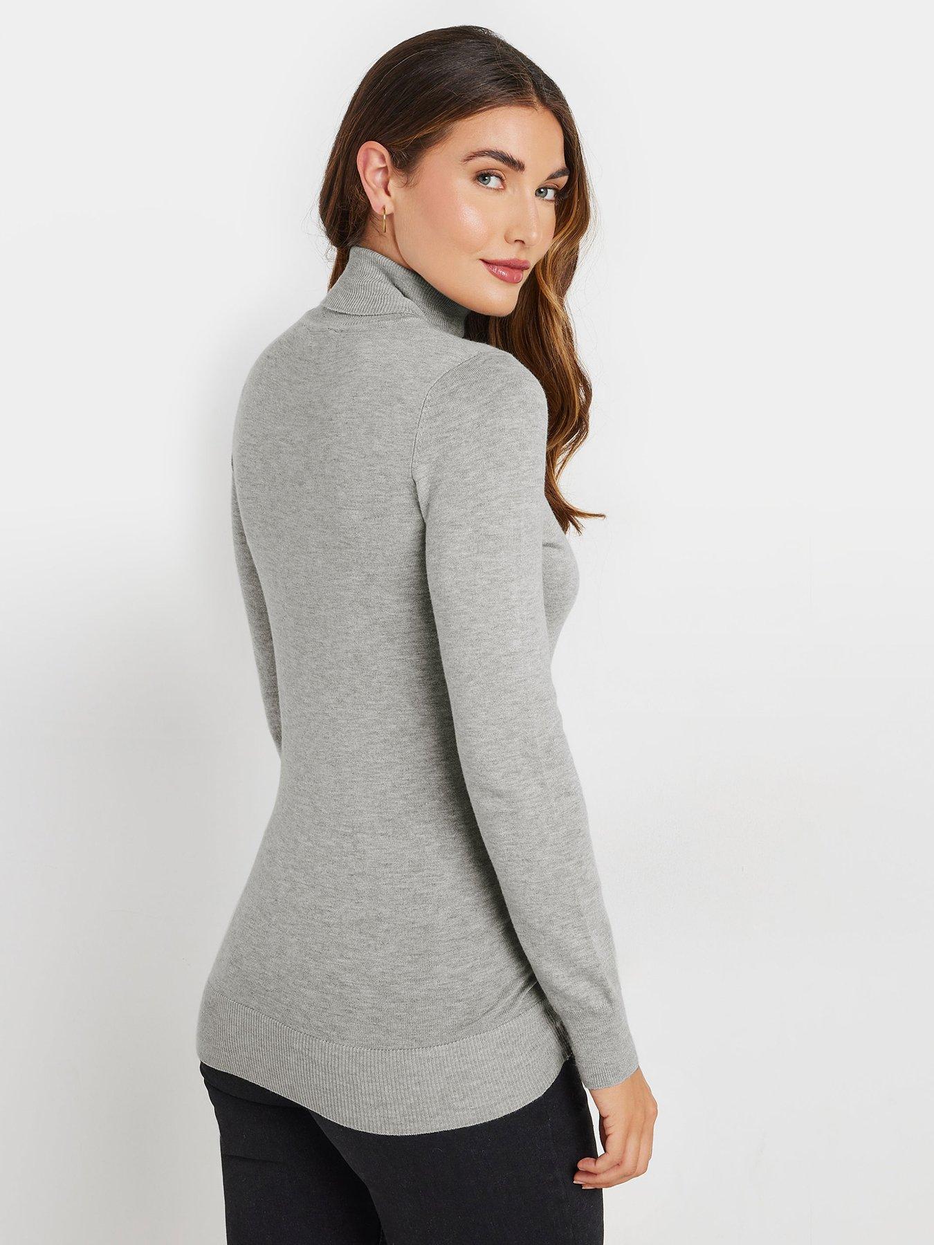  image of long-tall-sally-roll-neck-fine-gauge-jumper-grey