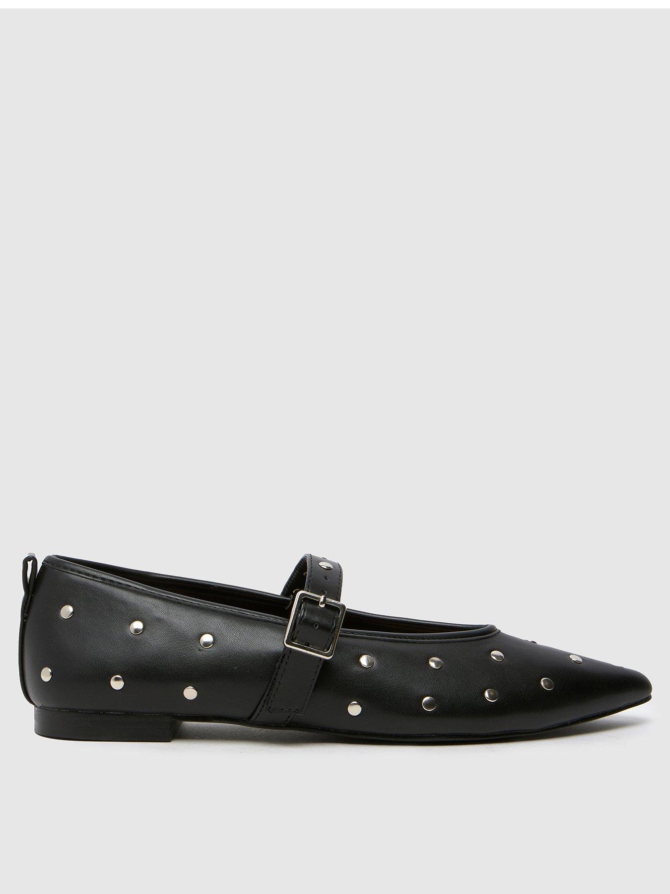  image of schuh-lada-studded-ballerina-black