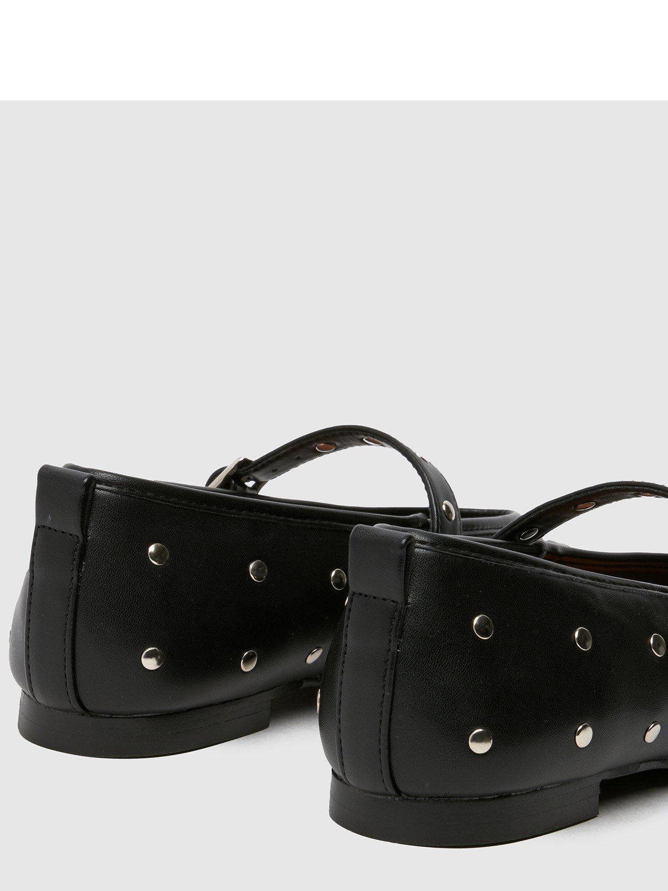  image of schuh-lada-studded-ballerina-black