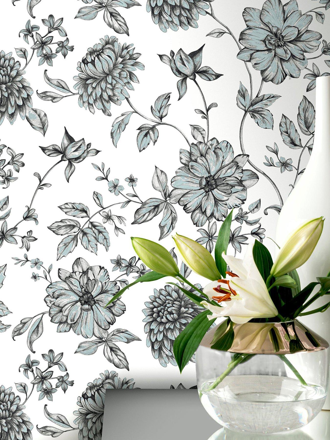 ARTHOUSE Fleur Mono Wallpaper
