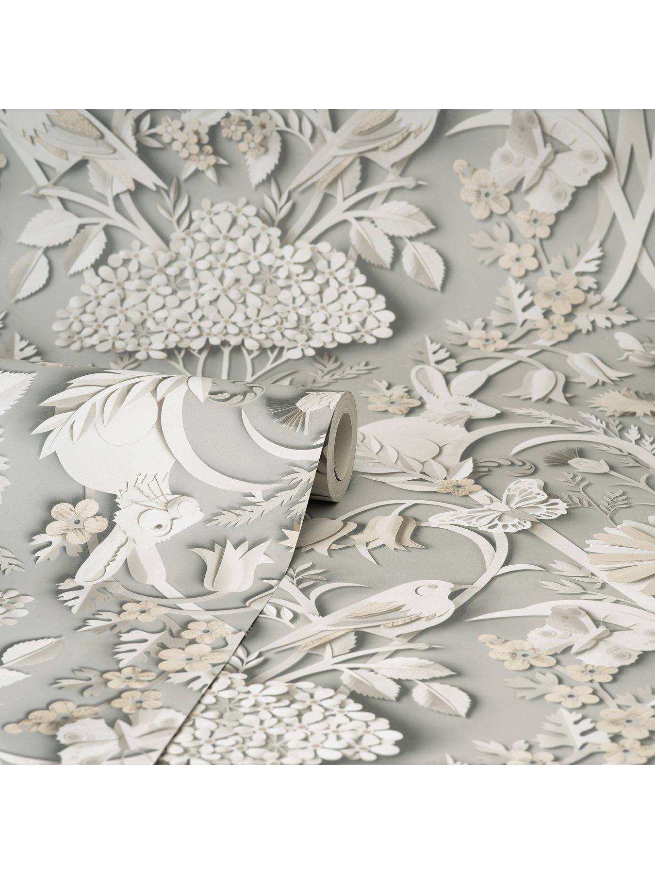 Image 2 of 5 of Fine Decor Woodland Soft Grey Wallpaper