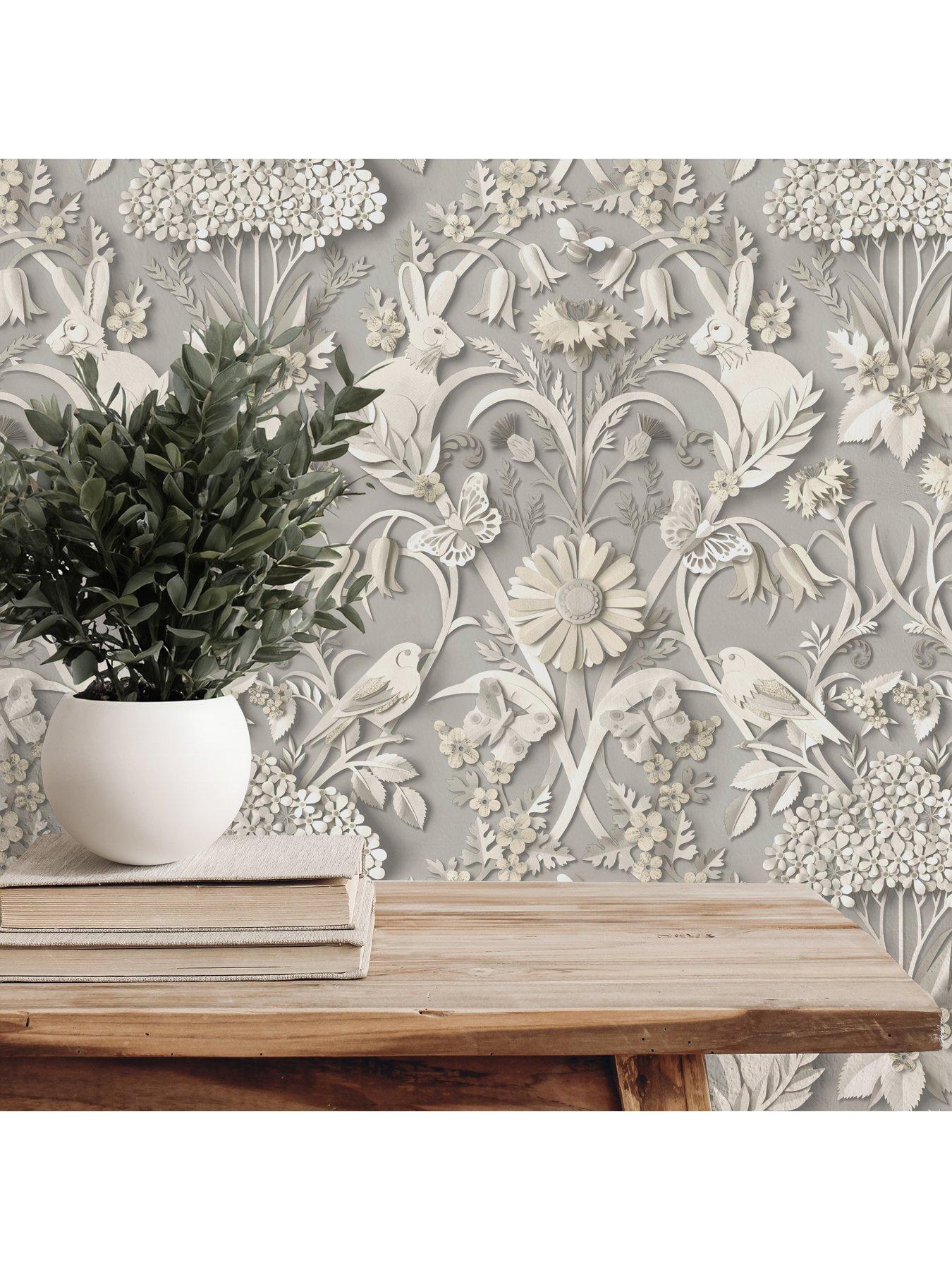 Image 5 of 5 of Fine Decor Woodland Soft Grey Wallpaper