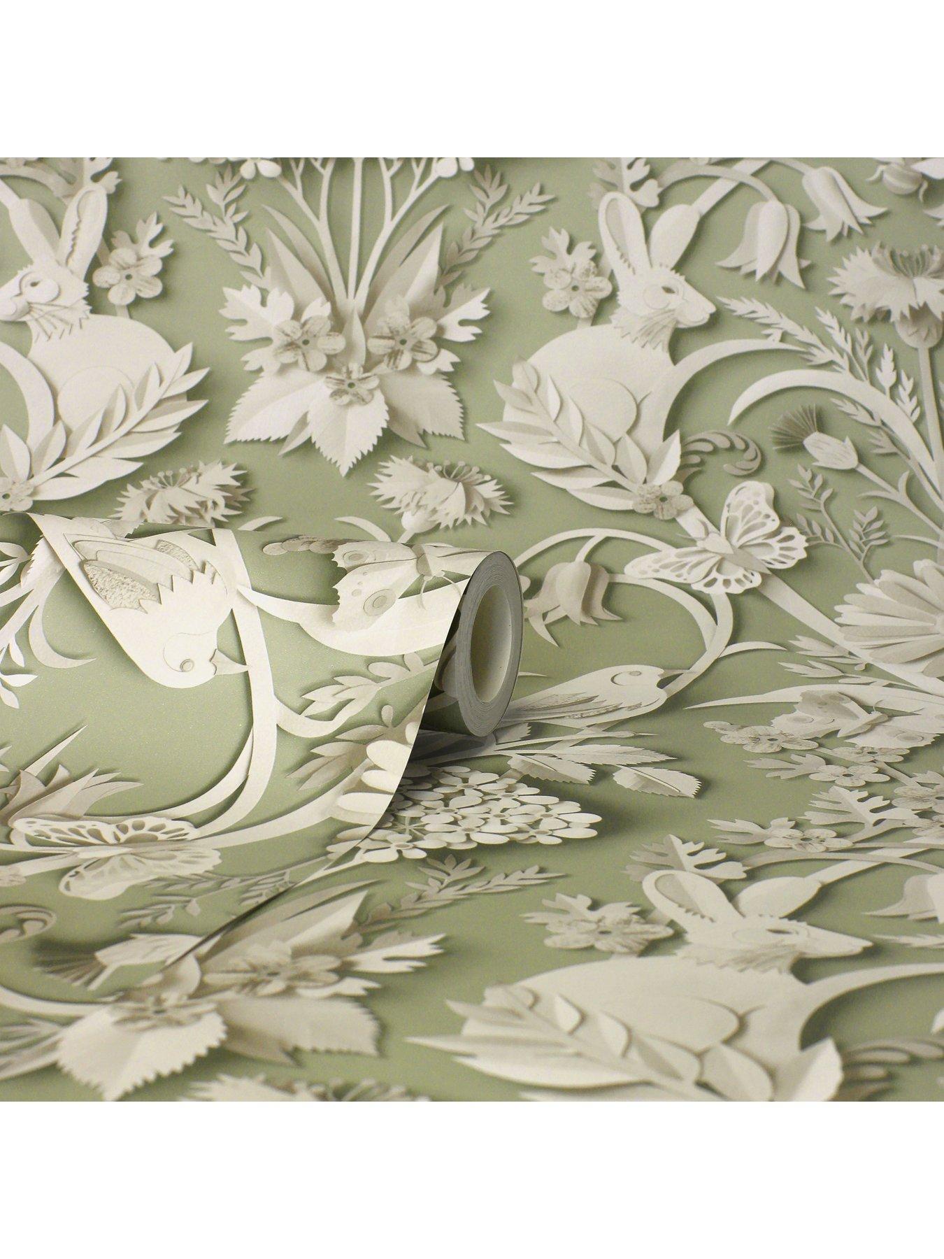 Image 2 of 5 of Fine Decor Woodland Sage Wallpaper