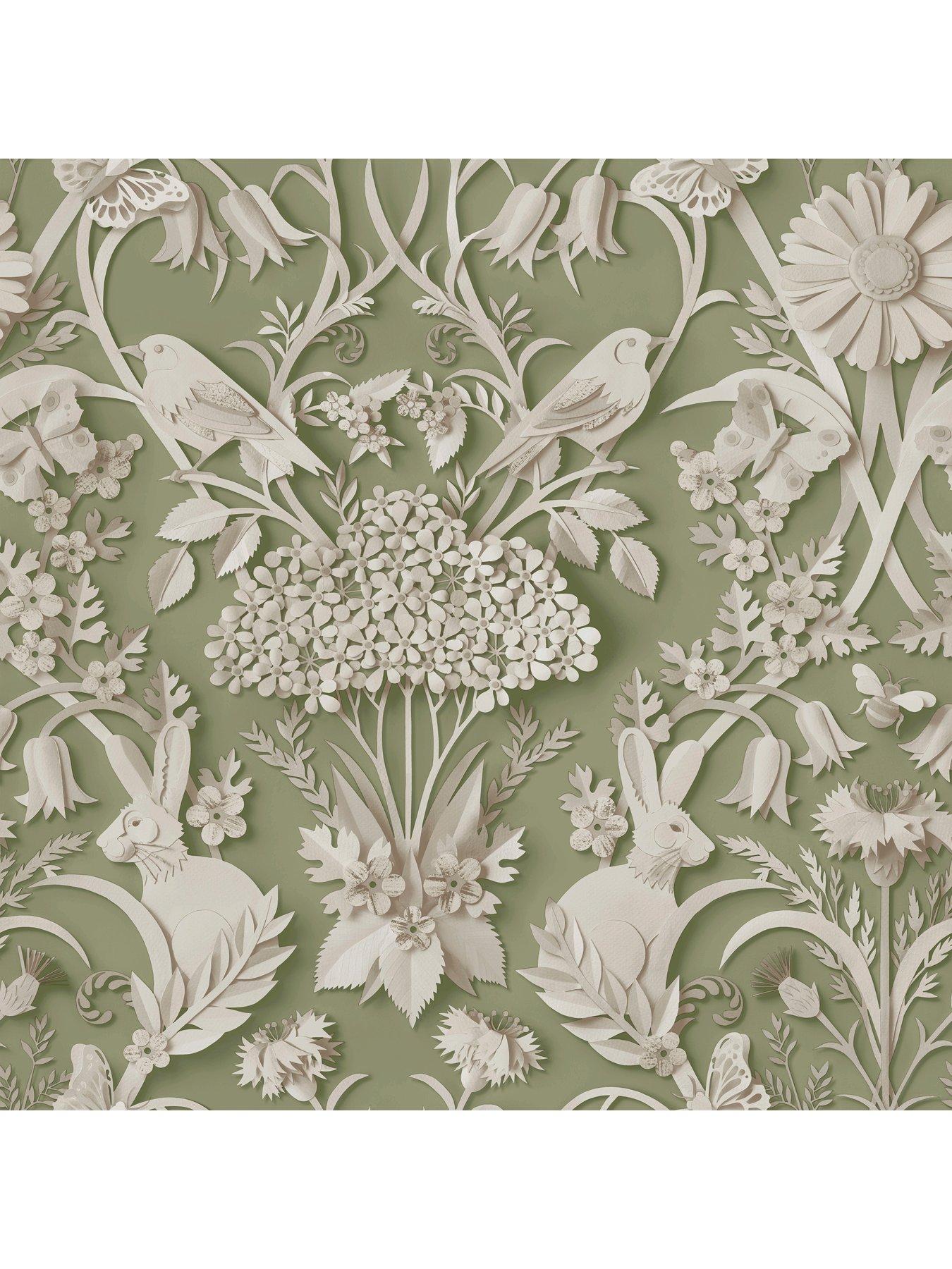 Image 3 of 5 of Fine Decor Woodland Sage Wallpaper
