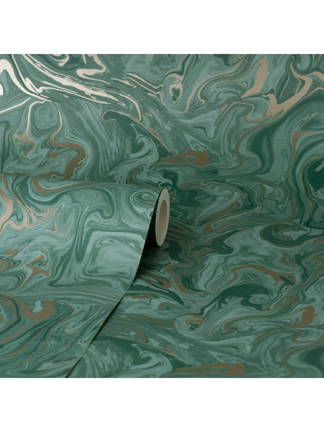  image of fine-decor-distinctive-marble-emerald-green-wallpaper