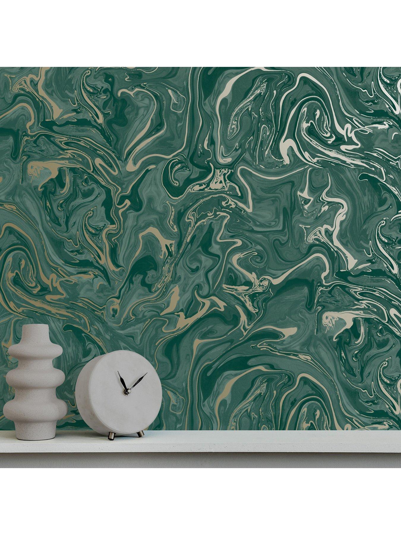 image of fine-decor-distinctive-marble-emerald-green-wallpaper