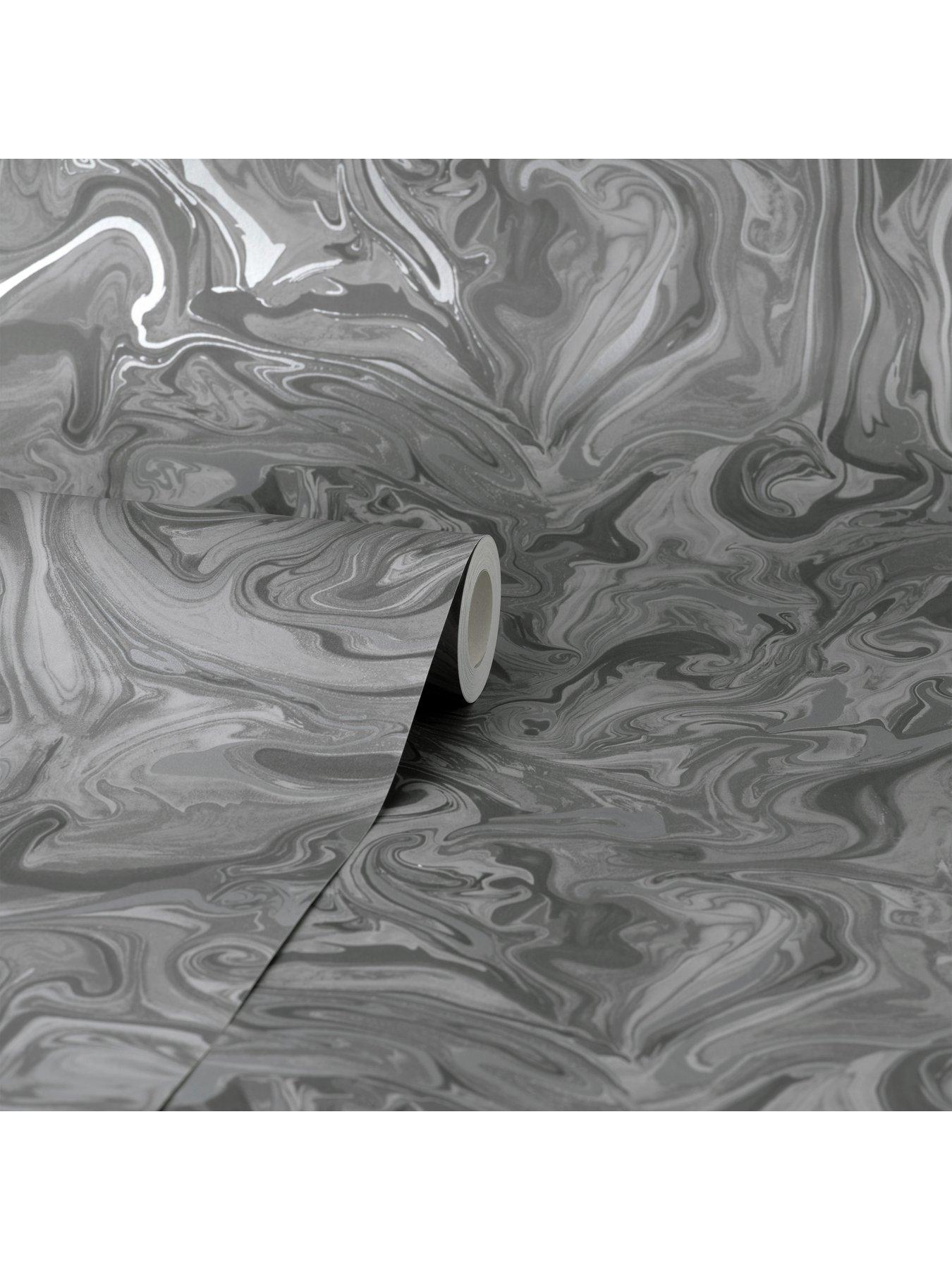  image of fine-decor-distinctive-marble-charcoal-grey-wallpaper