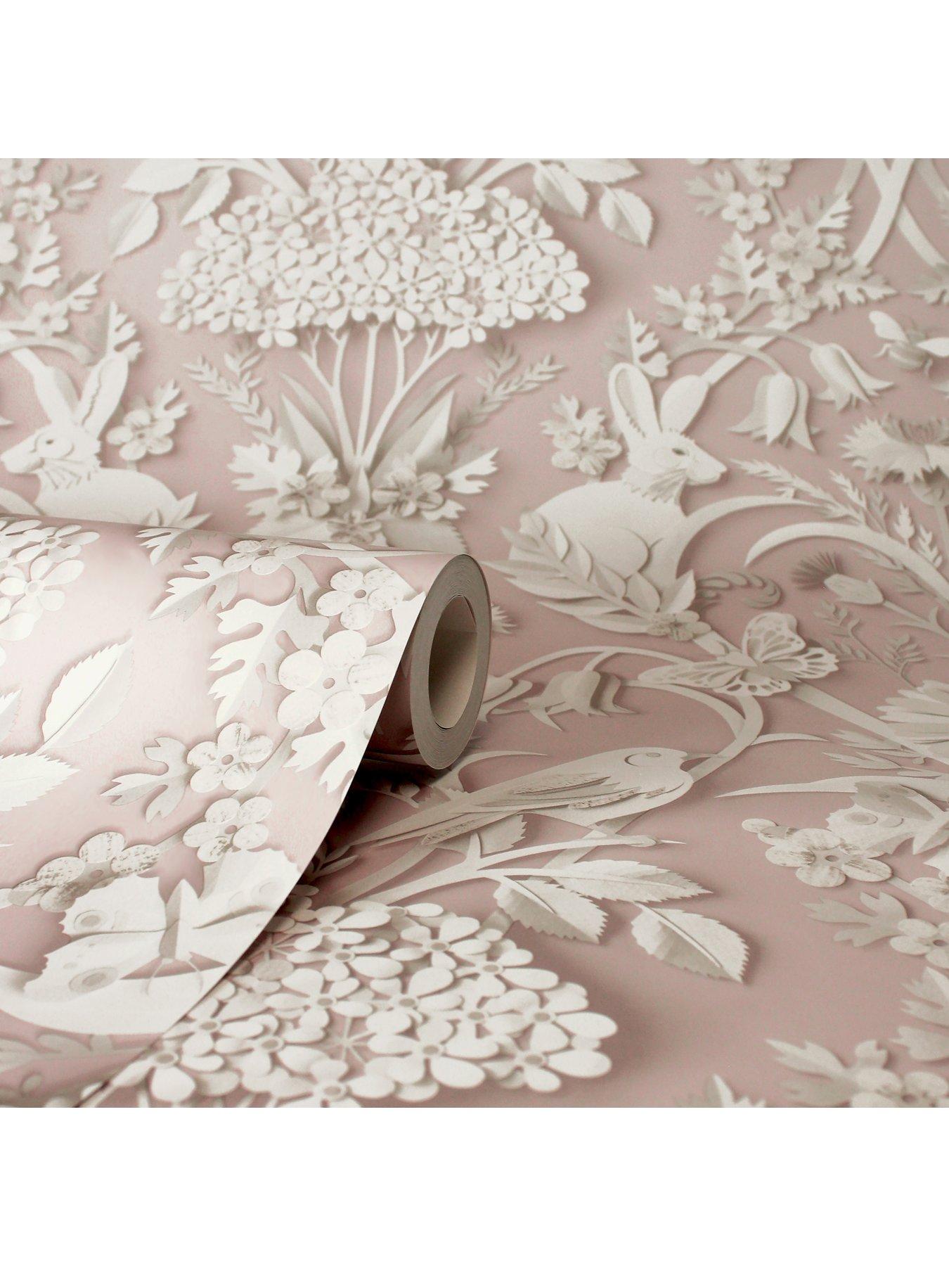 Fine Decor Woodland Pink Wallpaper