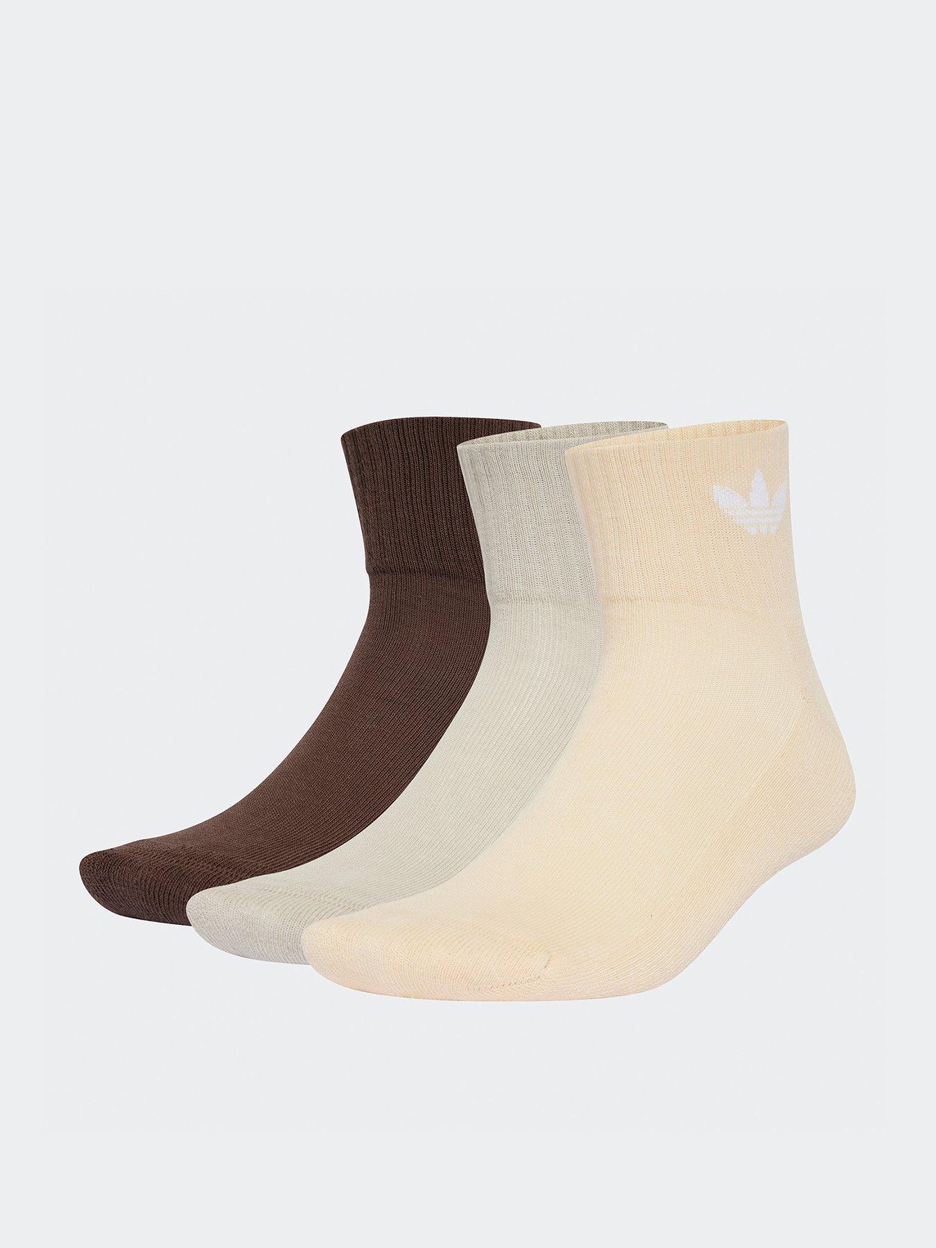 undefined Womens Mid Ankle Socks 6 Pairs - Brown