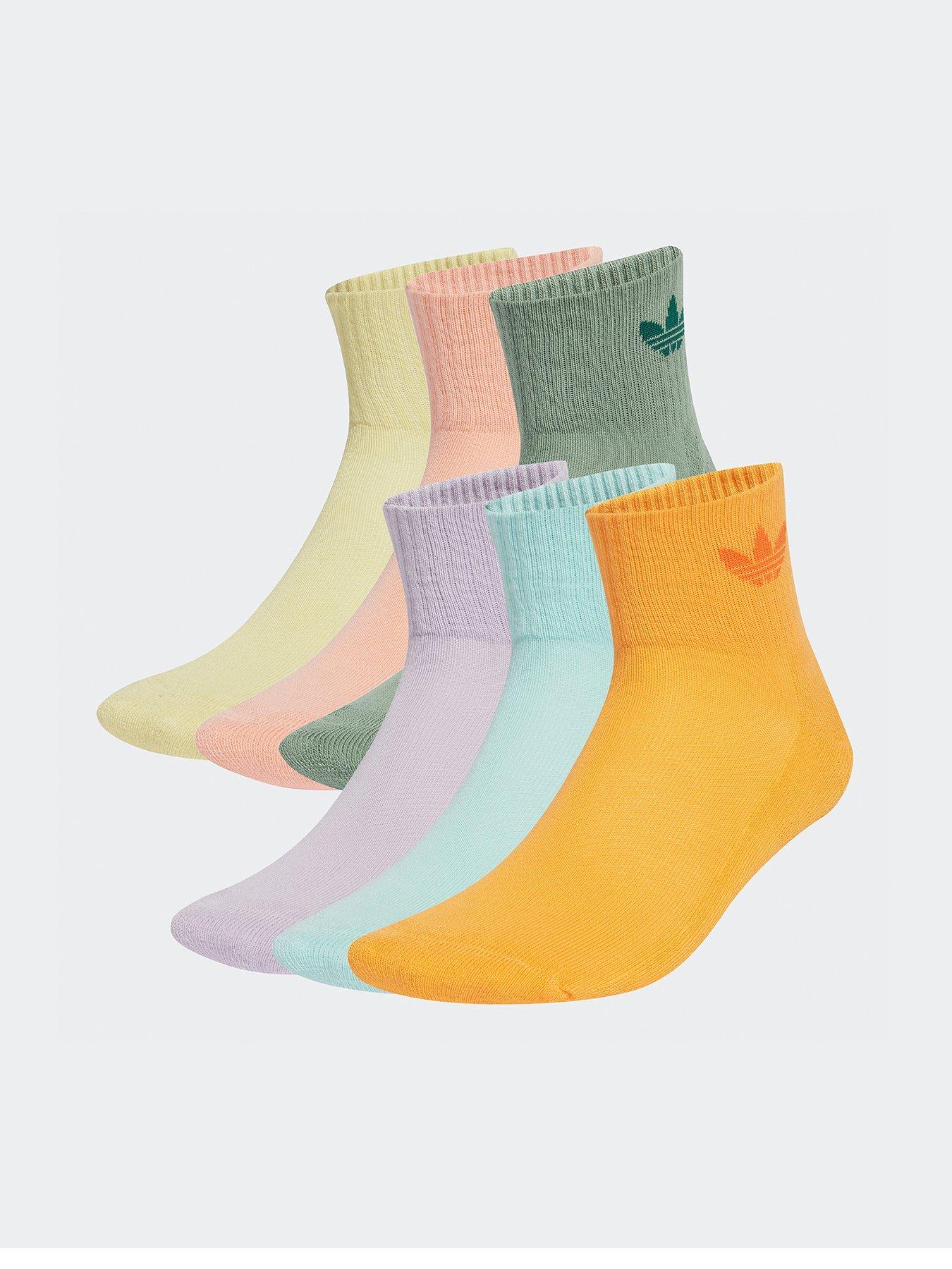 adidas Originals Womens Mid Ankle Socks 6 Pairs - Multi