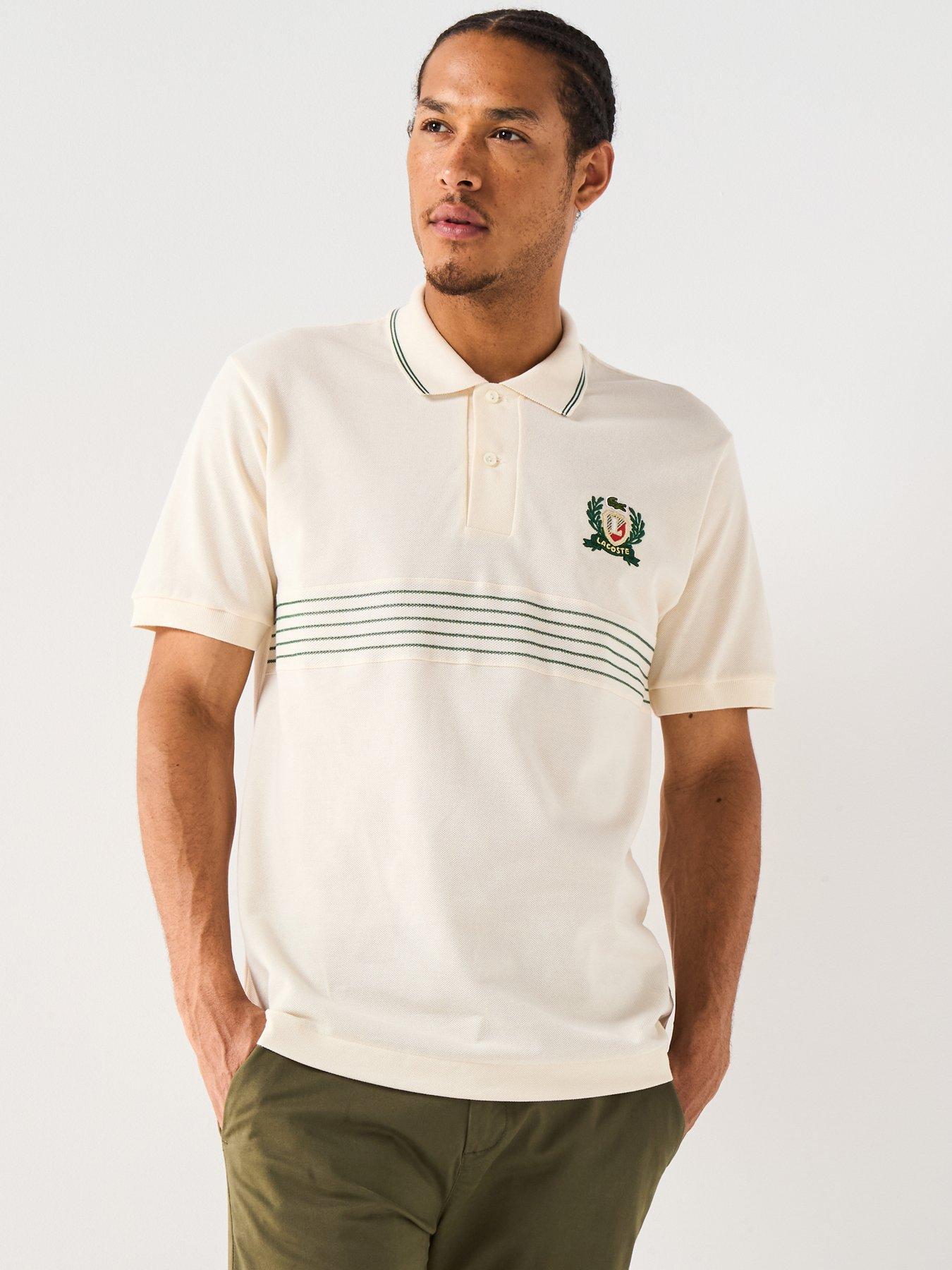 undefined Classic Fit Tennis Legacy L1212 Embroidered Polo Shirt - Cream