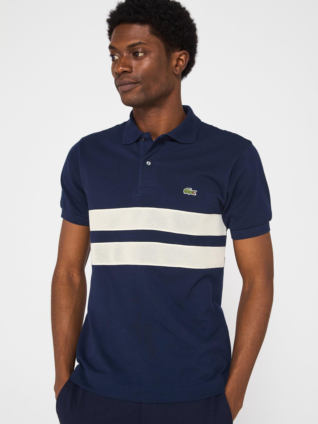 undefined Classic Fit Tennis Legacy L1212 Mesh Insert Polo Shirt - Navy