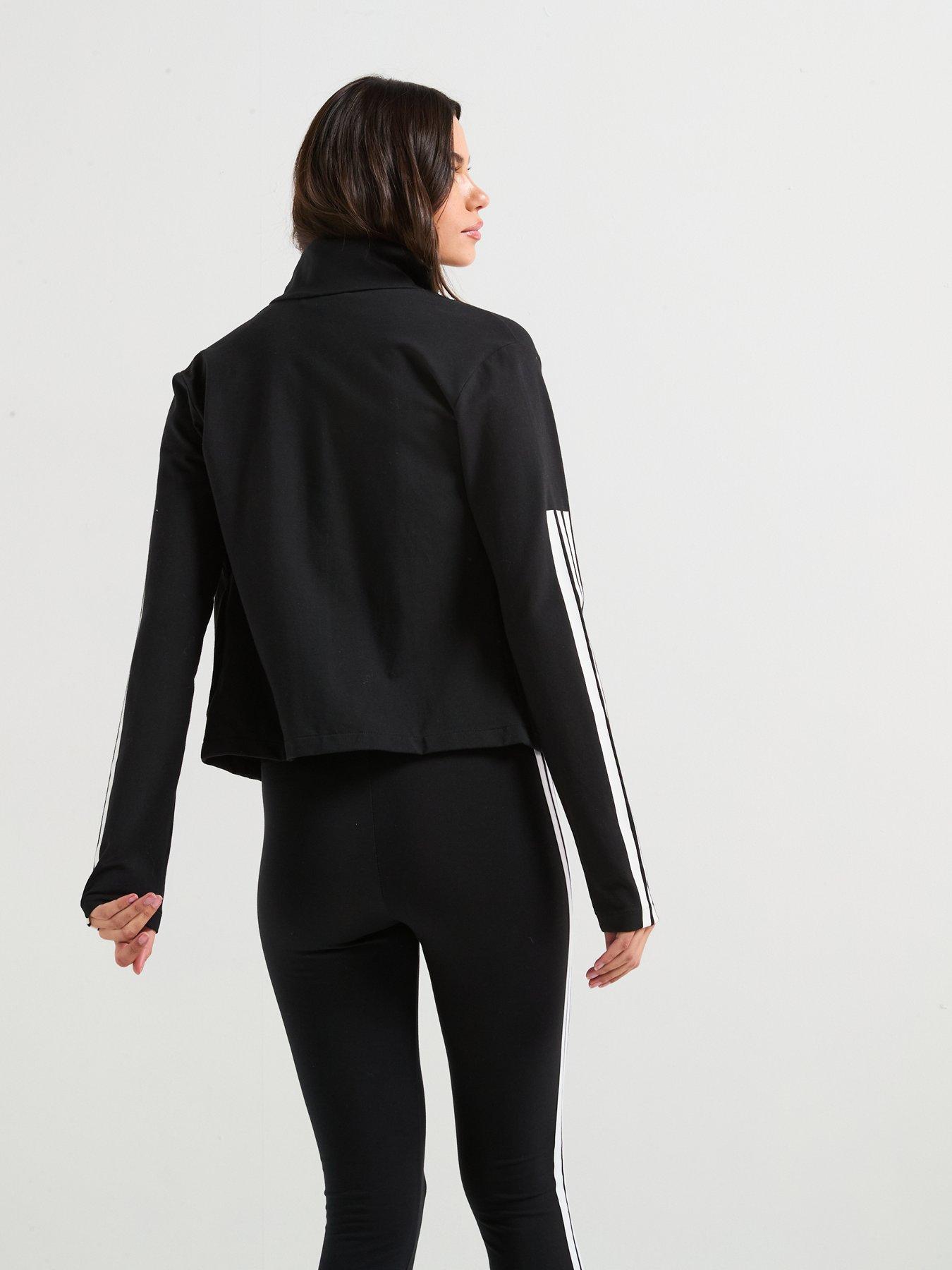 image of adidas-sportswear-womens-tiro-cut-3-stripes-high-neck-track-top-black