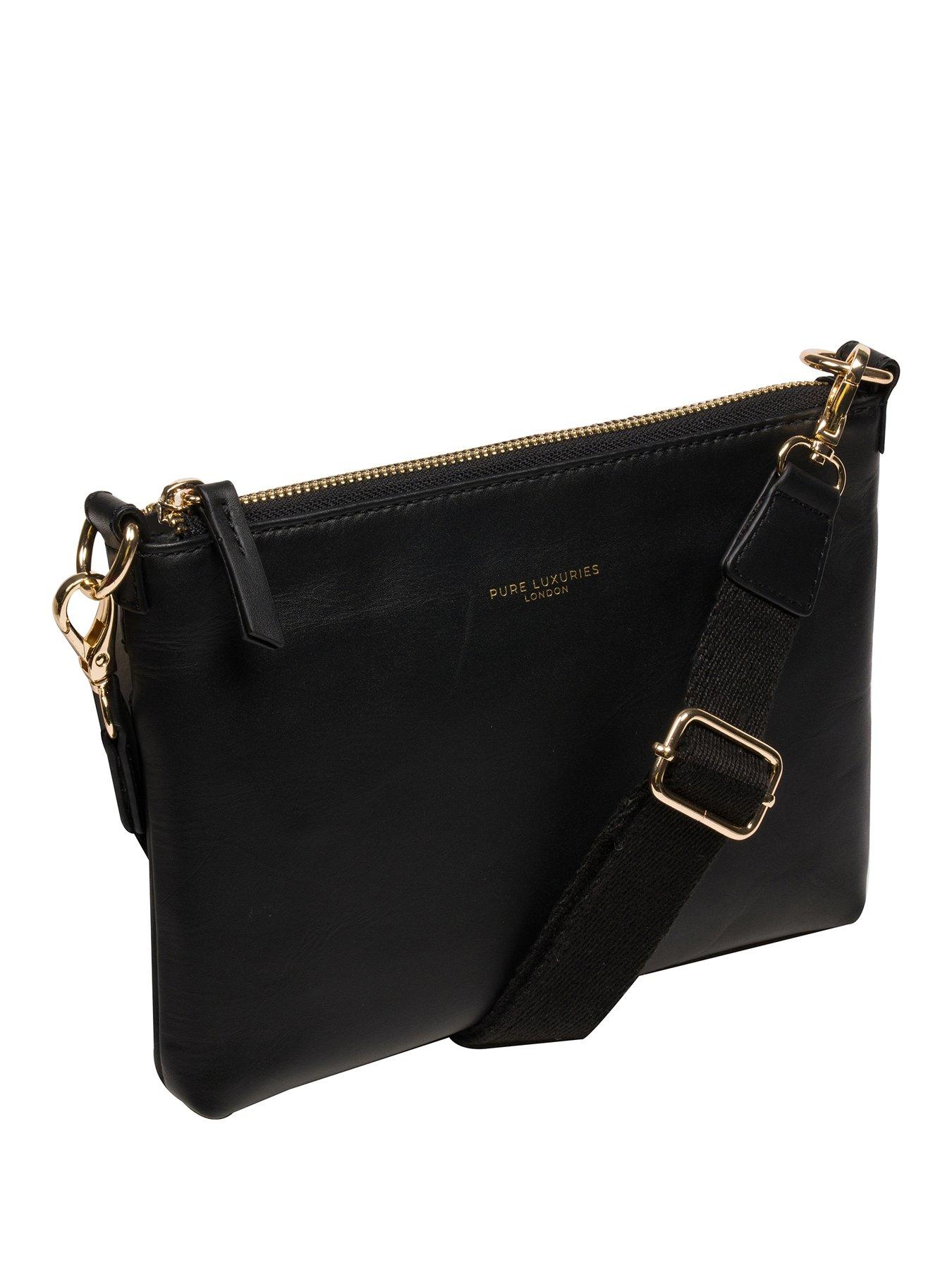  image of pure-luxuries-london-maria-nappa-leather-cross-body-clutch-bag