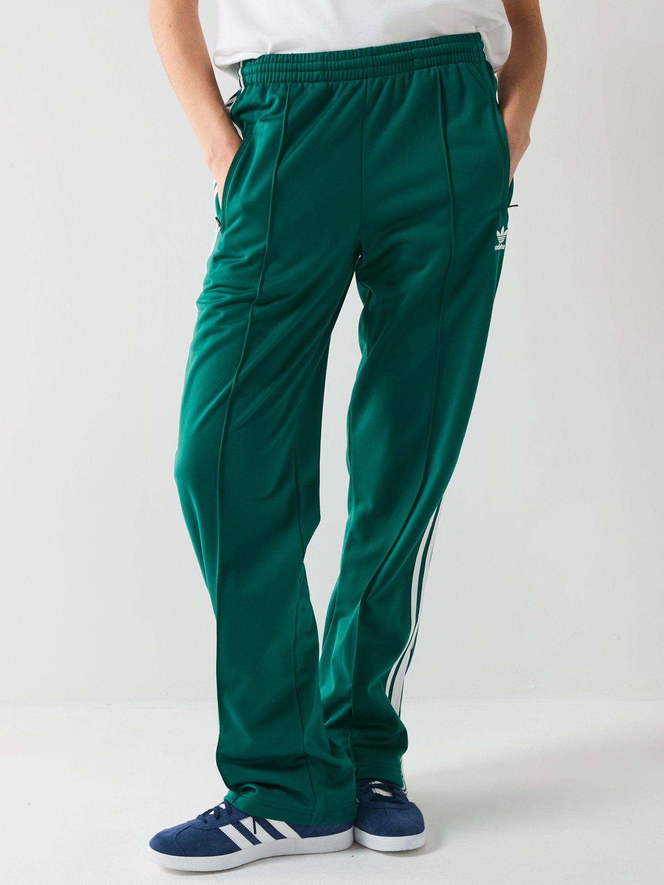  image of adidas-originals-womens-classics-firebird-tracksuit-bottoms-green