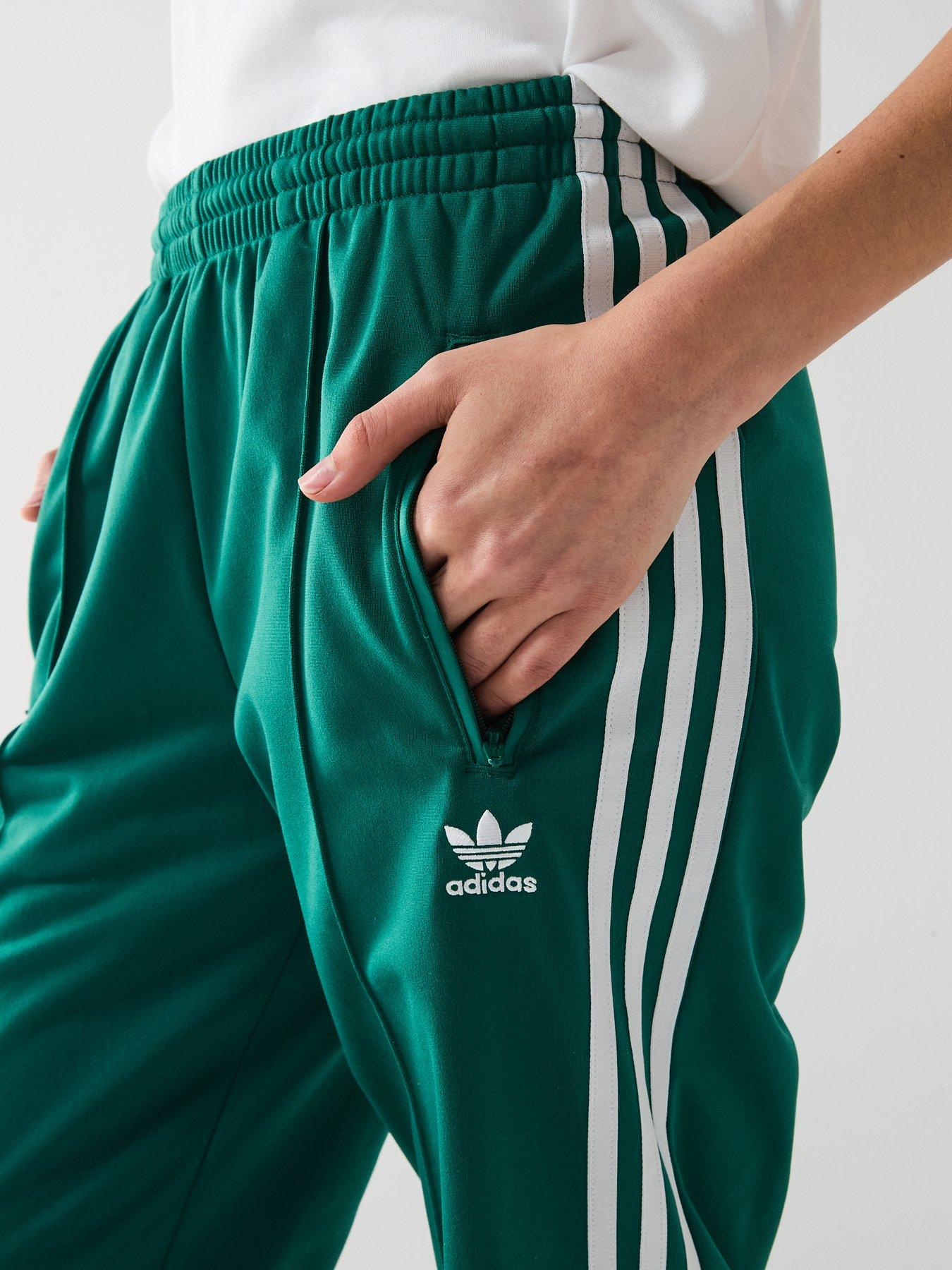  image of adidas-originals-womens-classics-firebird-tracksuit-bottoms-green