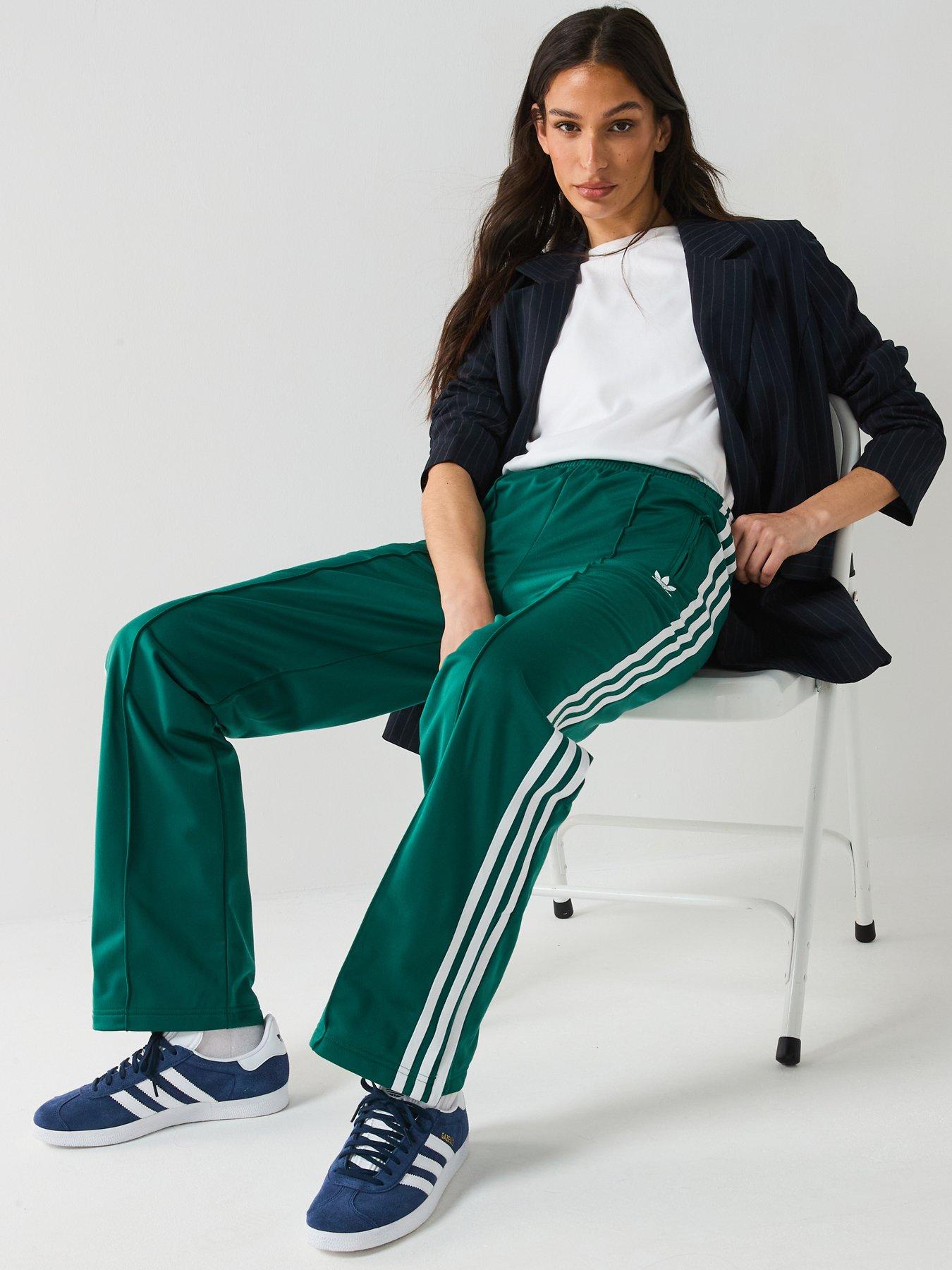  image of adidas-originals-womens-classics-firebird-tracksuit-bottoms-green