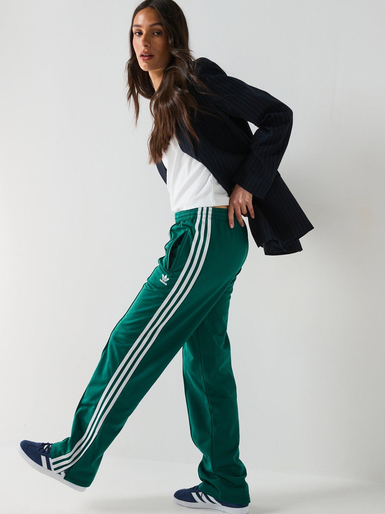 image of adidas-originals-womens-classics-firebird-tracksuit-bottoms-green
