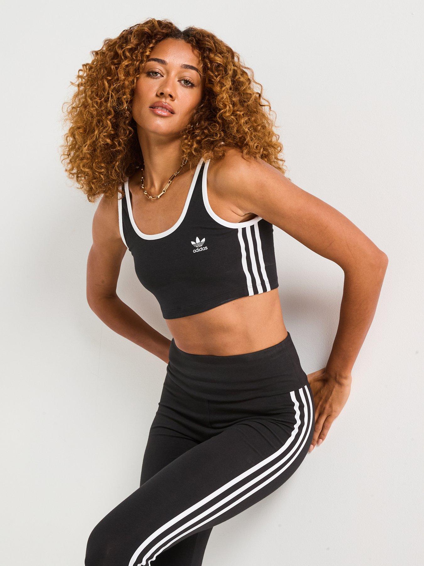  image of adidas-originals-womens-3-stripes-bra-top-black