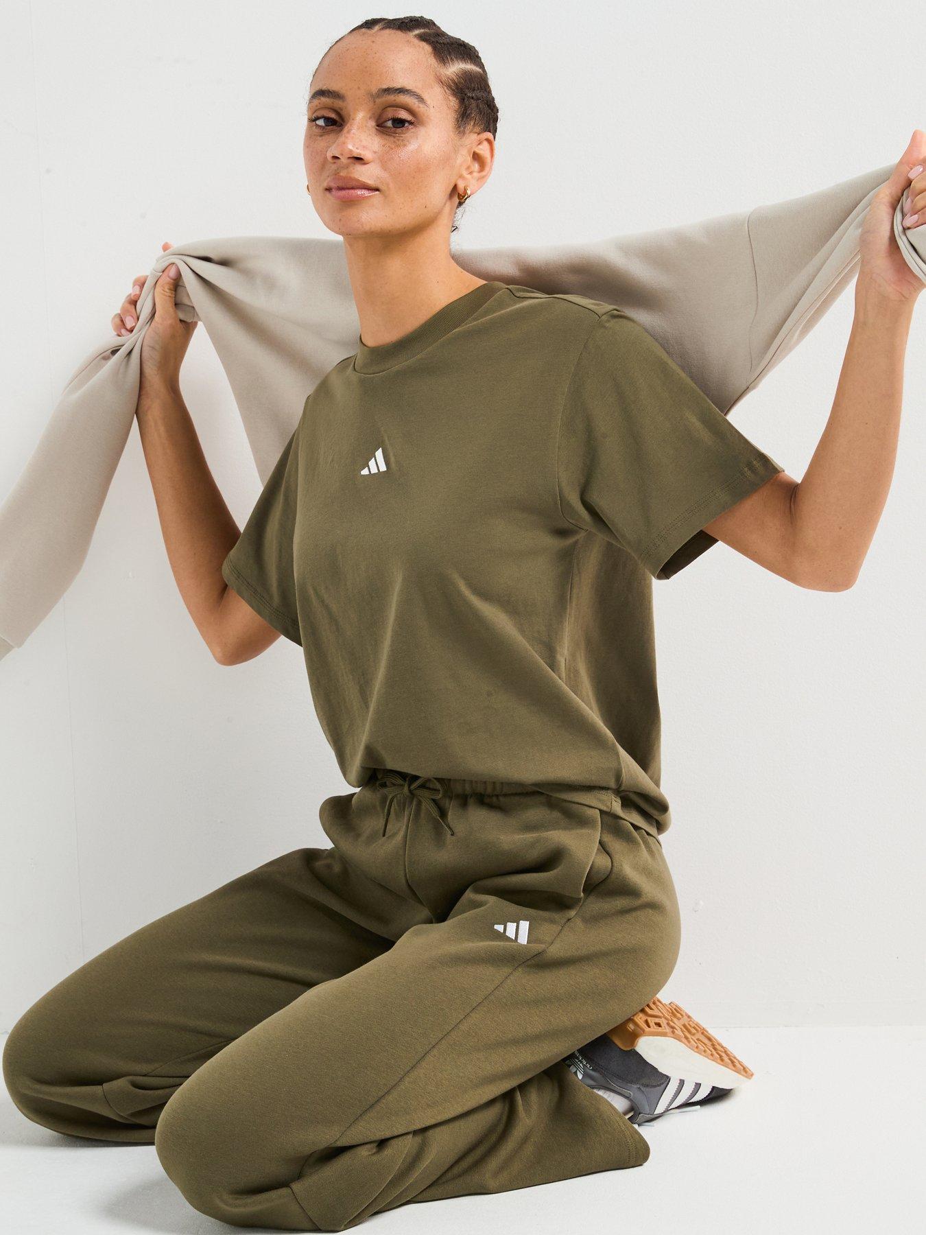  image of adidas-sportswear-womens-essentials-cotton-t-shirt-green