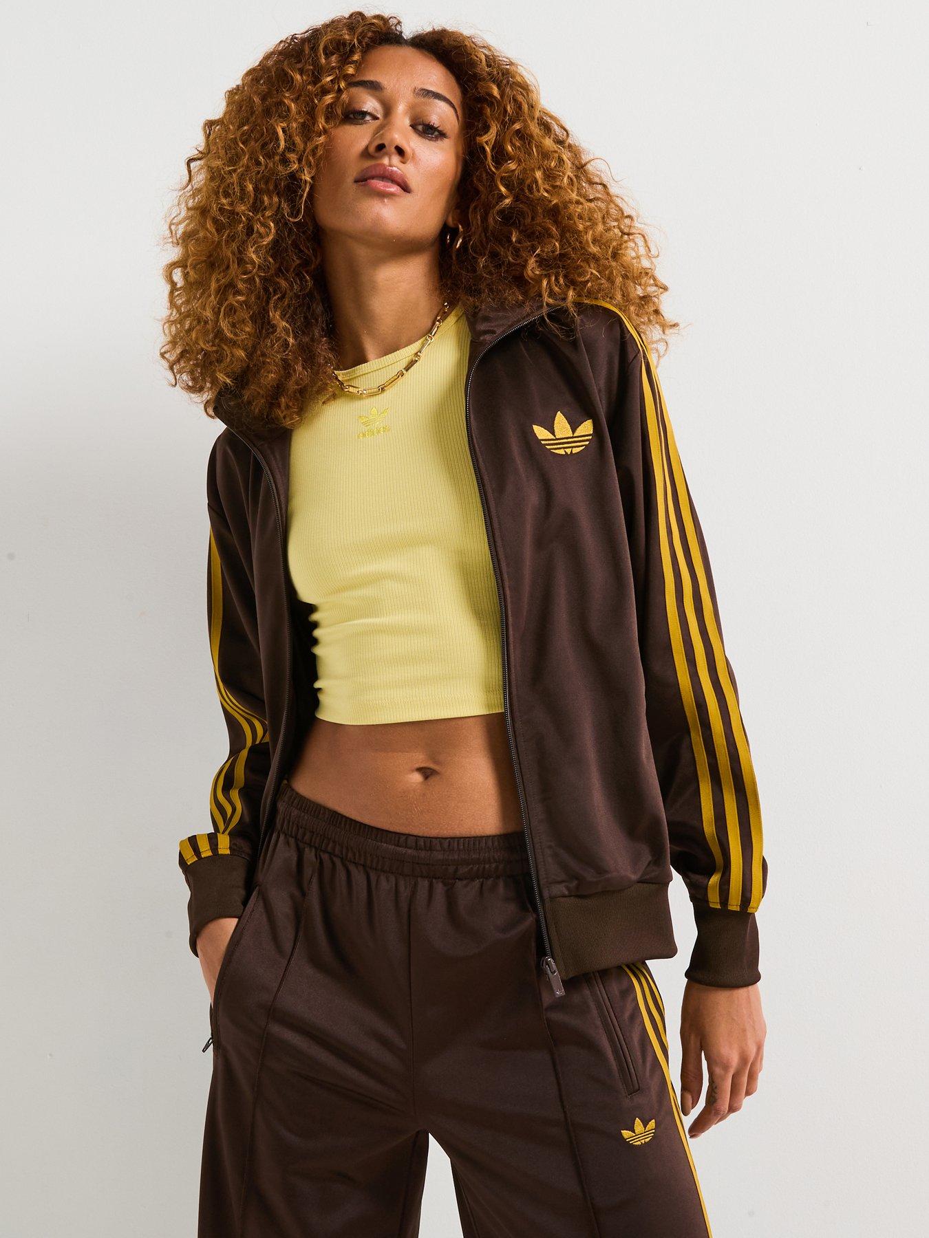 adidas Originals Womens Classic Firebird Track Top Brown