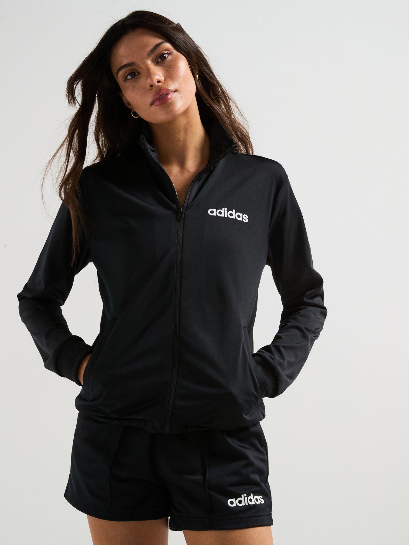 adidas-sportswear-womens-essentials-linear-shorts-set-black