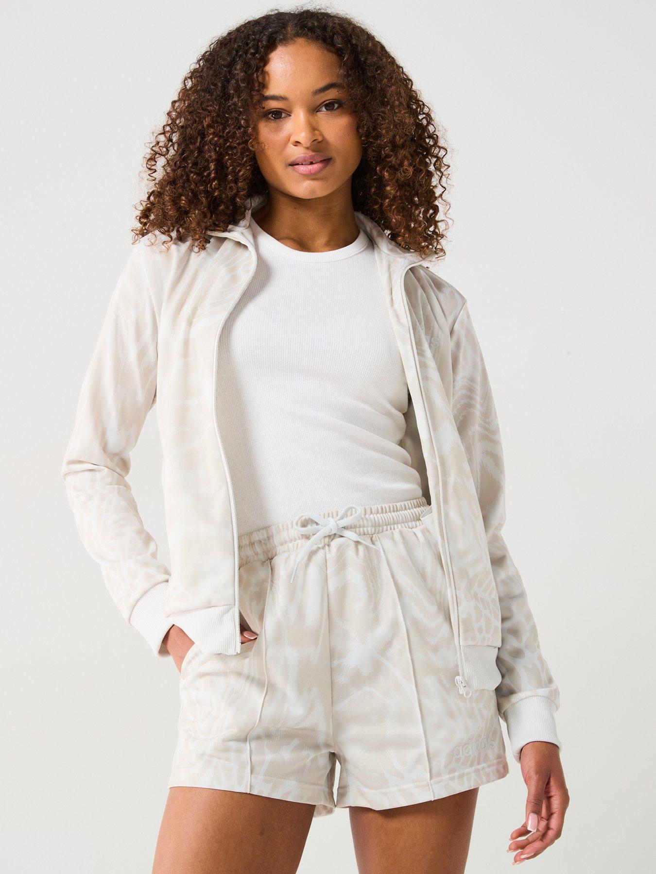  image of adidas-sportswear-womens-essentials-linear-shorts-set-multicolor-multiorbit-grey