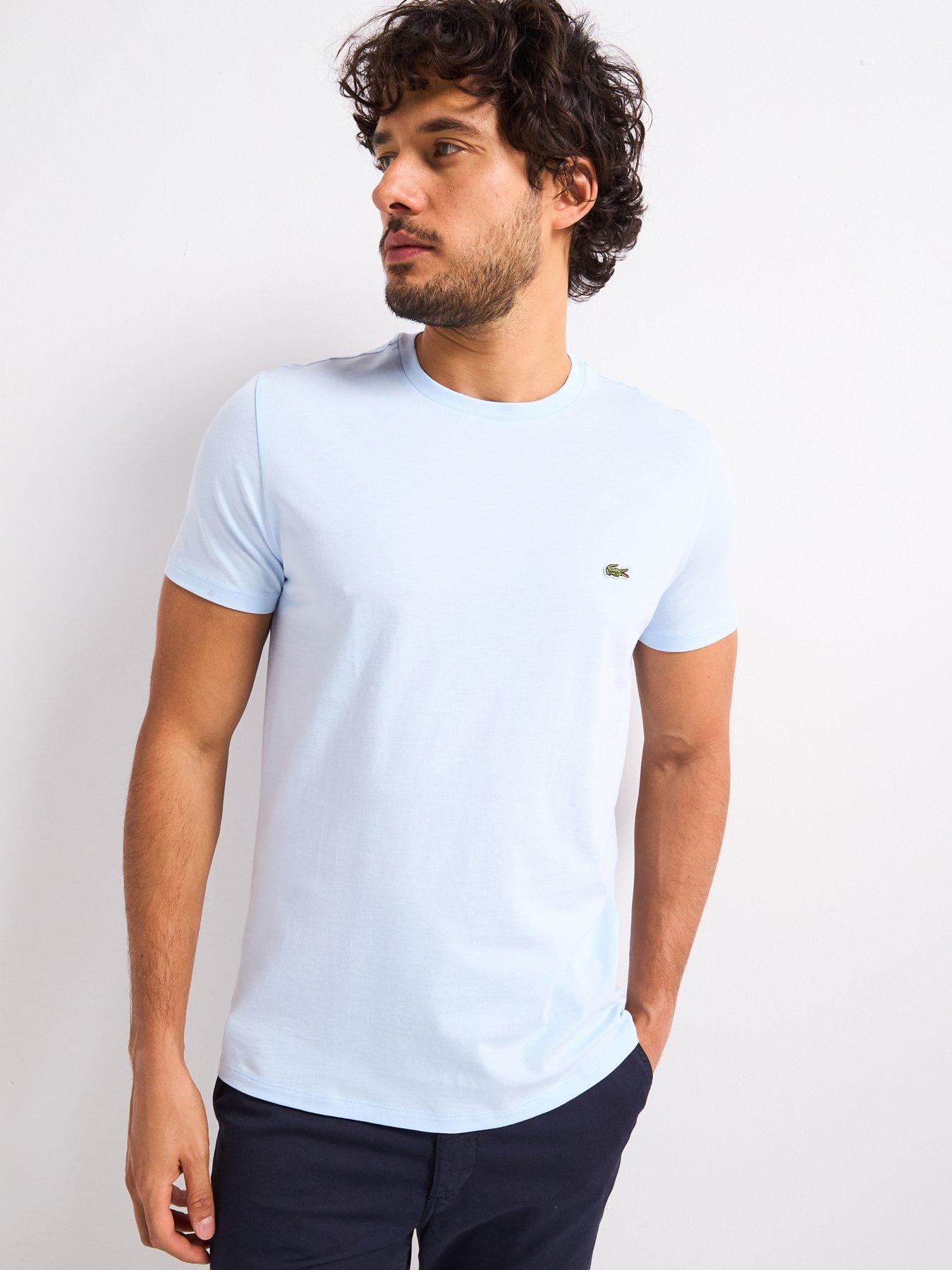 Lacoste Regular Fit Lightweight Cotton Pima Jersey T-Shirt - Light Blue