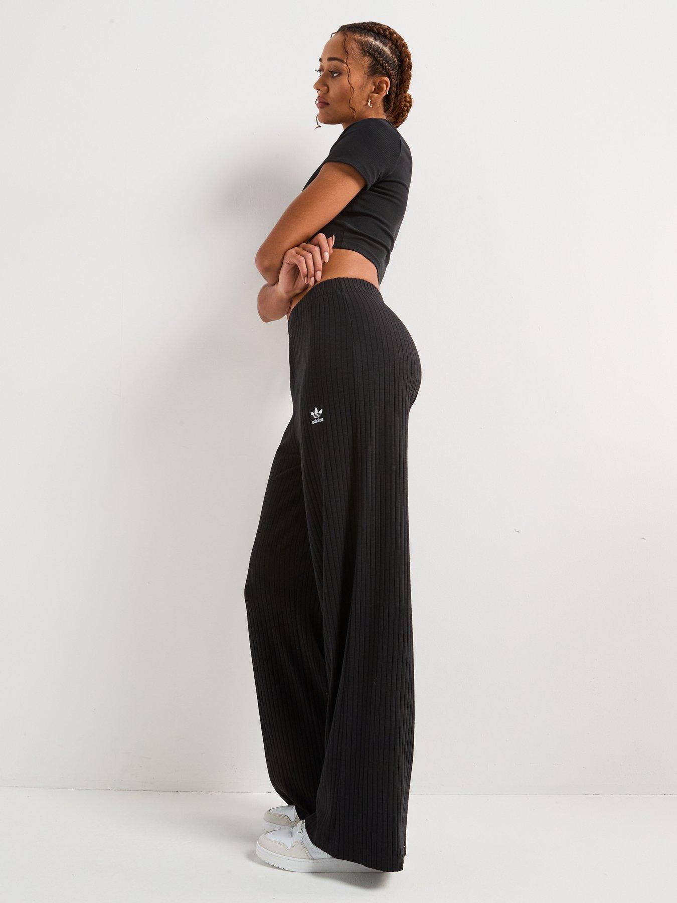 Image 6 of 6 of adidas Originals Womens Essentials Wide Rib Pants - Black