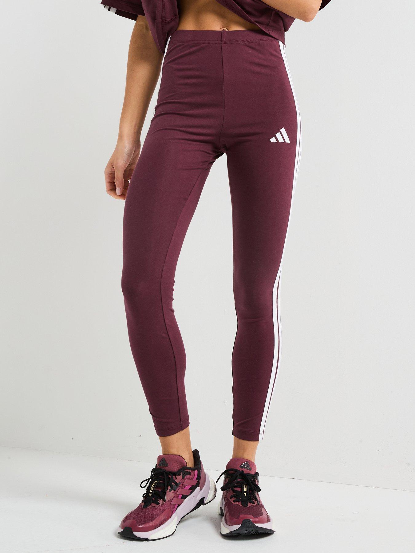 adidas-sportswear-womens-essentials-3-stripes-cotton-leggings-red