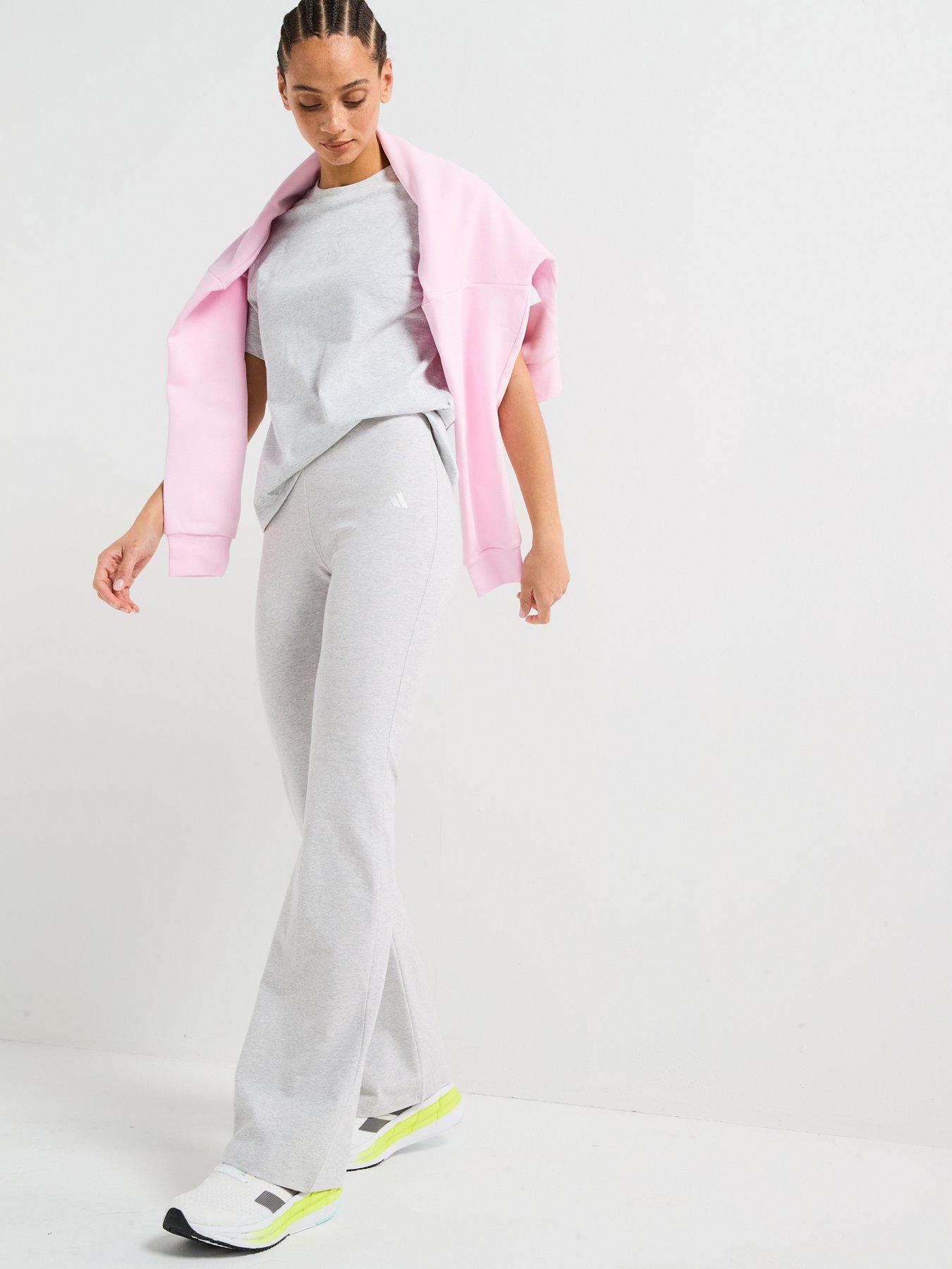  image of adidas-sportswear-womens-essentials-flared-leggings-grey