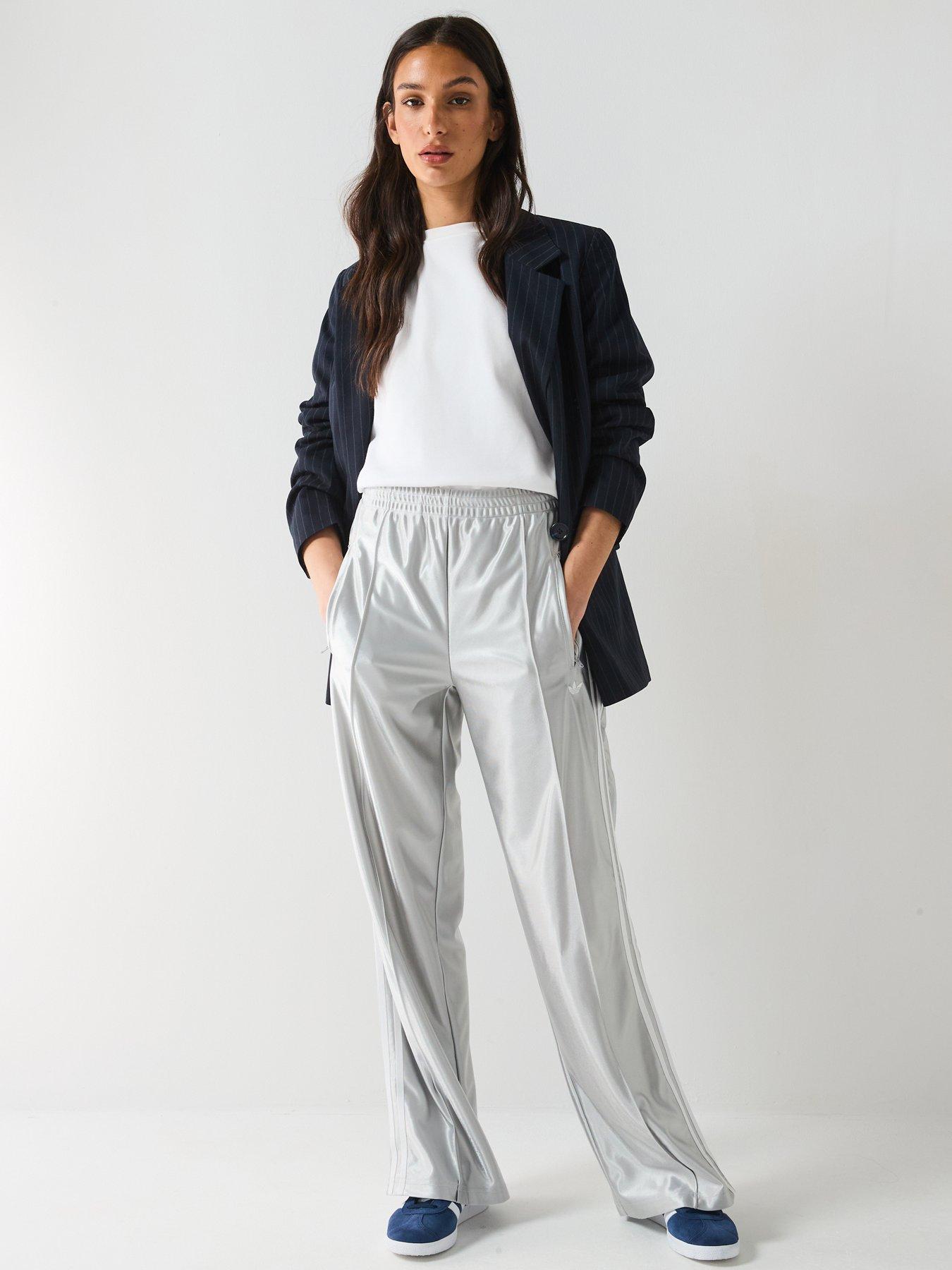 image of adidas-originals-womens-classic-firebird-tracksuit-bottoms-grey