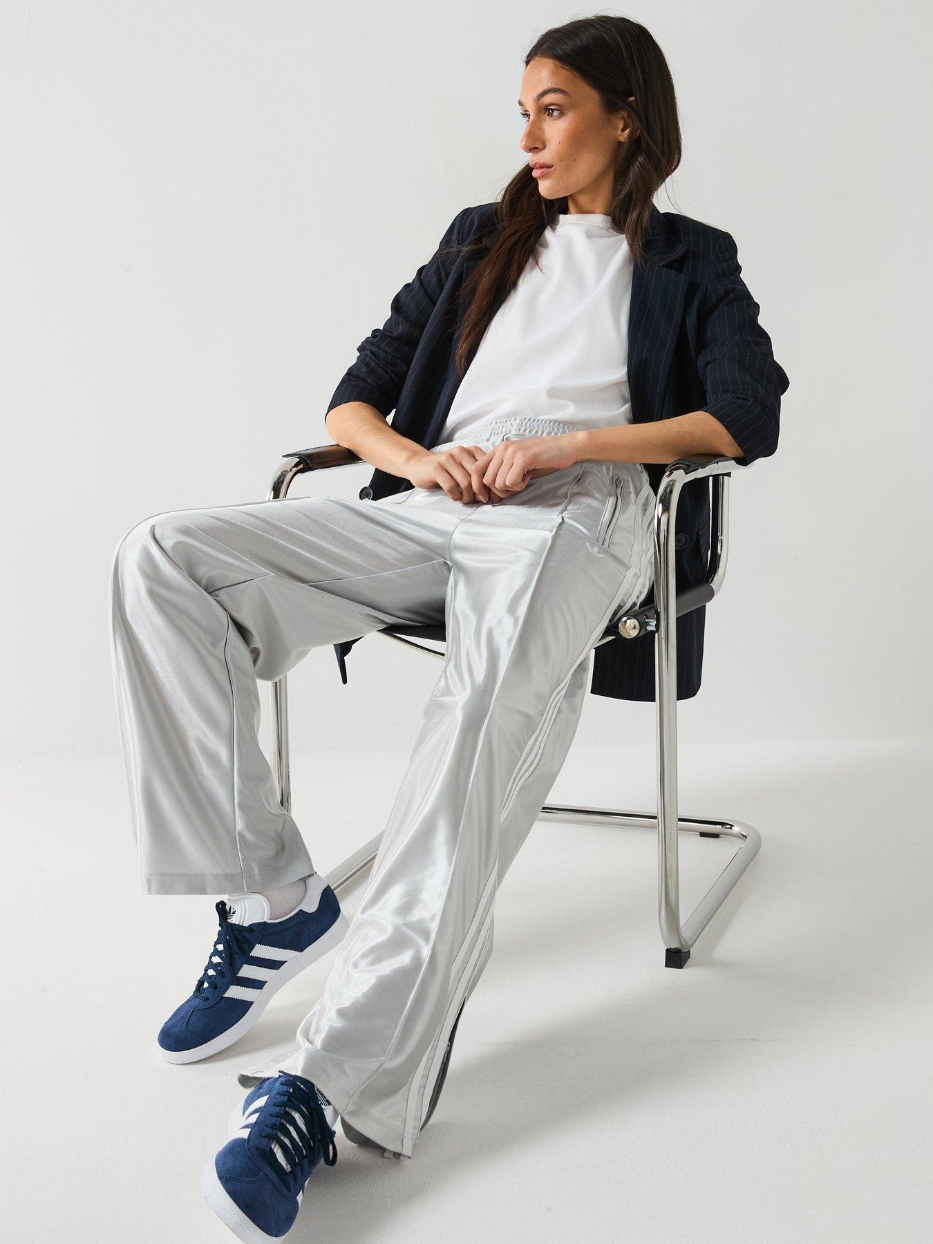  image of adidas-originals-womens-classic-firebird-tracksuit-bottoms-grey