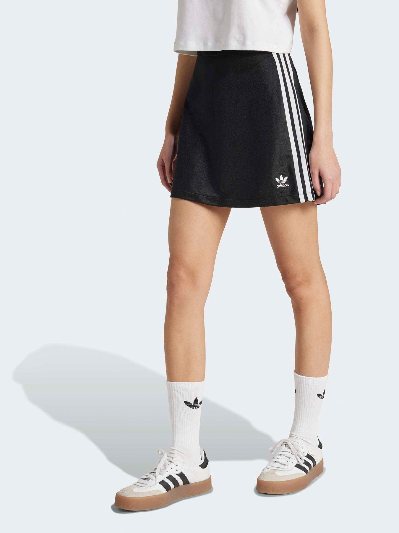 undefined Women's 3-Stripes Mini Skirt - Black/White