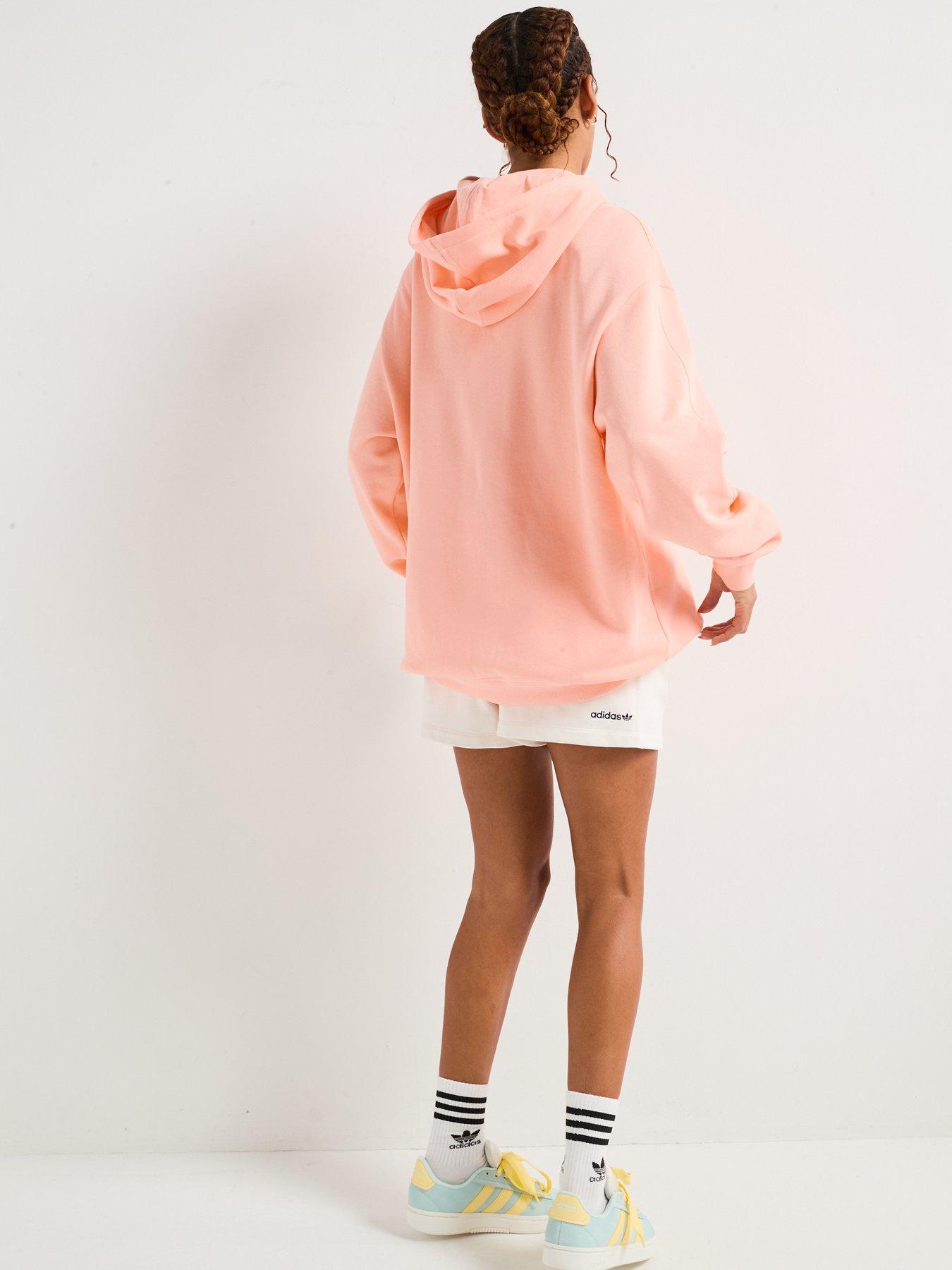  image of adidas-originals-womens-essentials-french-terry-hoodie-pink