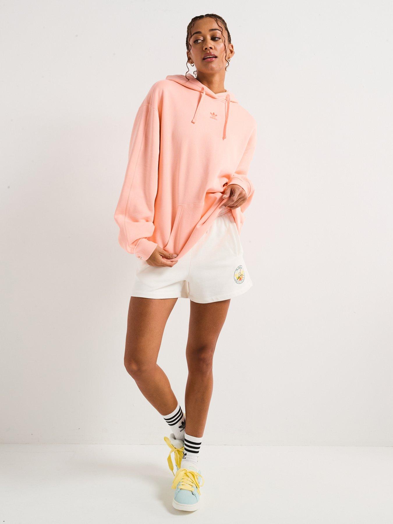  image of adidas-originals-womens-essentials-french-terry-hoodie-pink